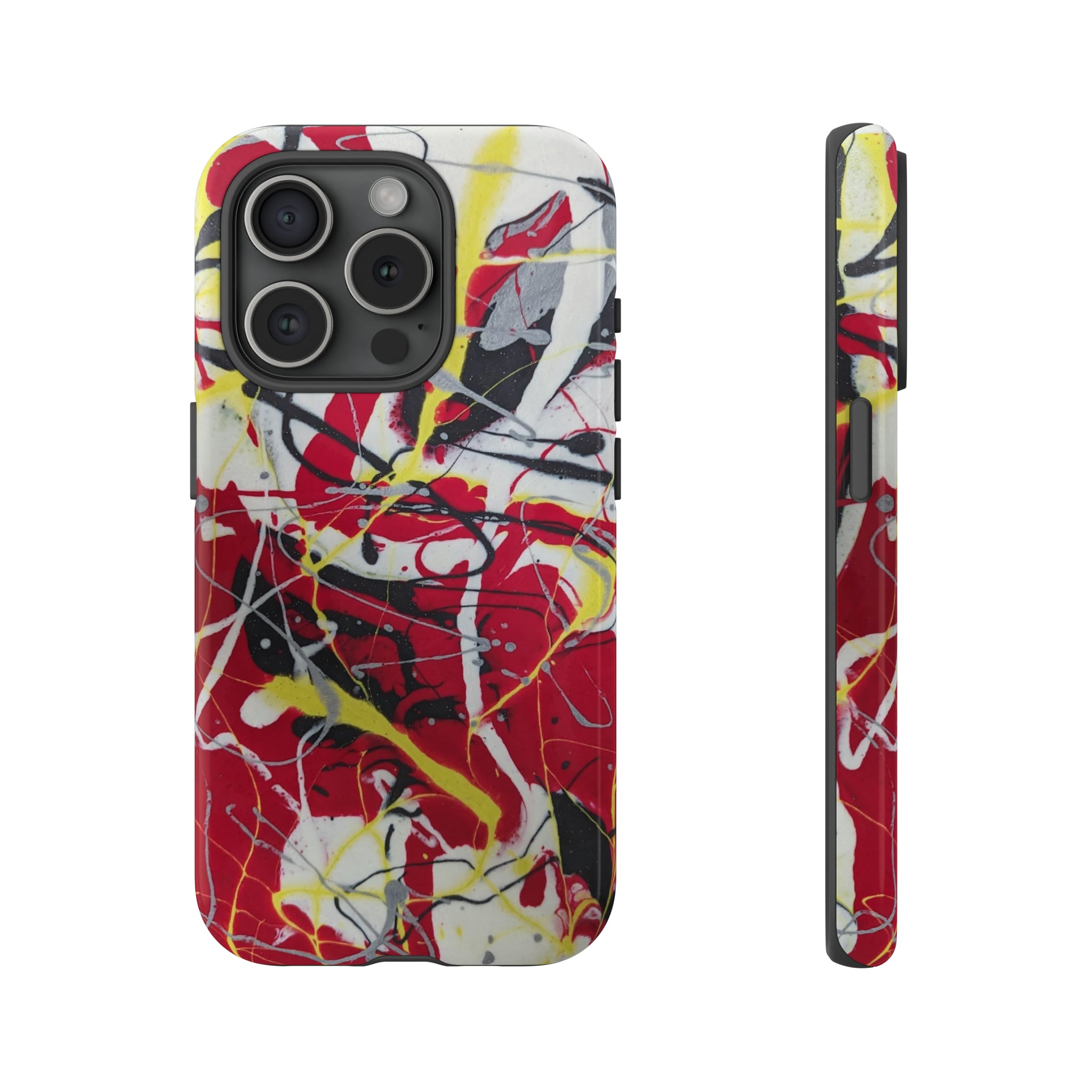 Red Splash Abstract Art Tough Case,  Fine Art phone Case, Fluid Art, Pour Painting Samsung iPhone Pixel