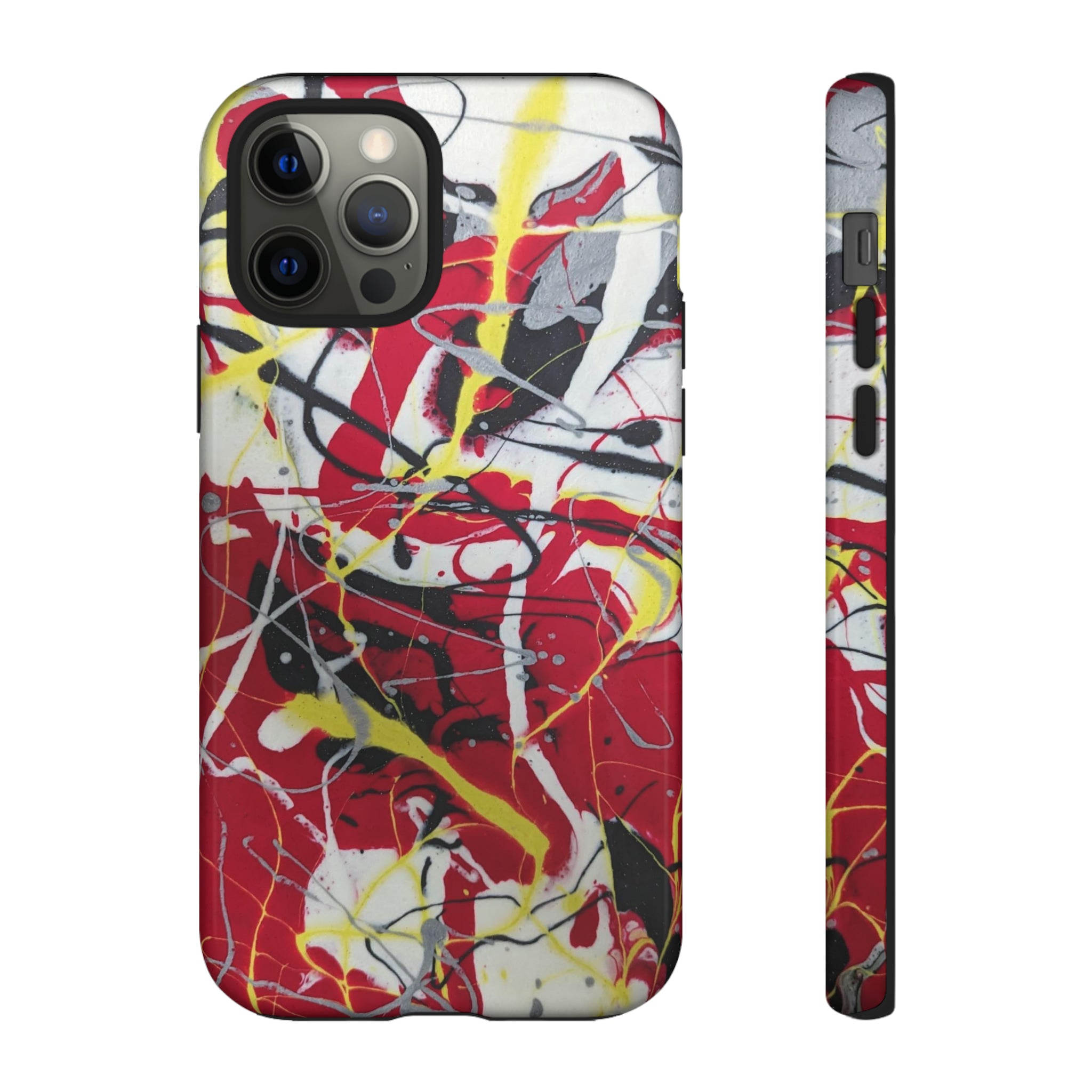 Red Splash Abstract Art Tough Case,  Fine Art phone Case, Fluid Art, Pour Painting Samsung iPhone Pixel