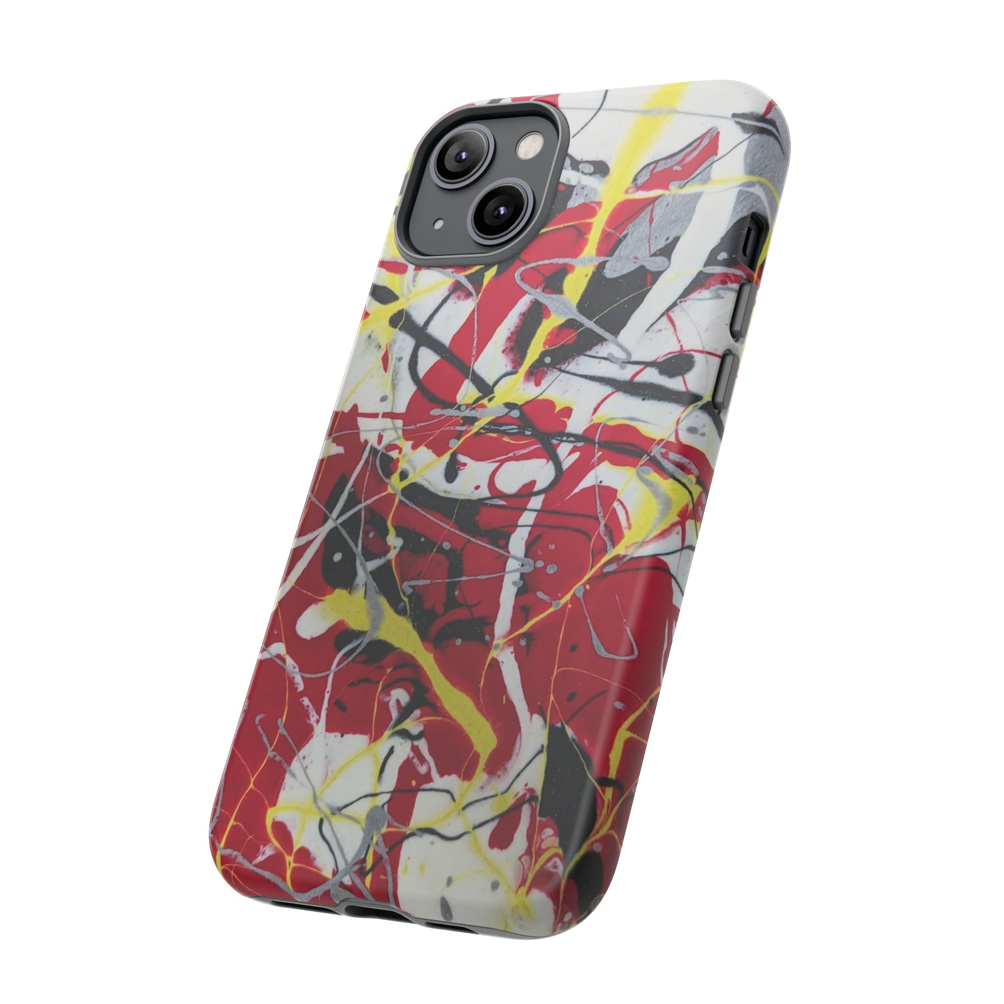 Red Splash Abstract Art Tough Case,  Fine Art phone Case, Fluid Art, Pour Painting Samsung iPhone Pixel