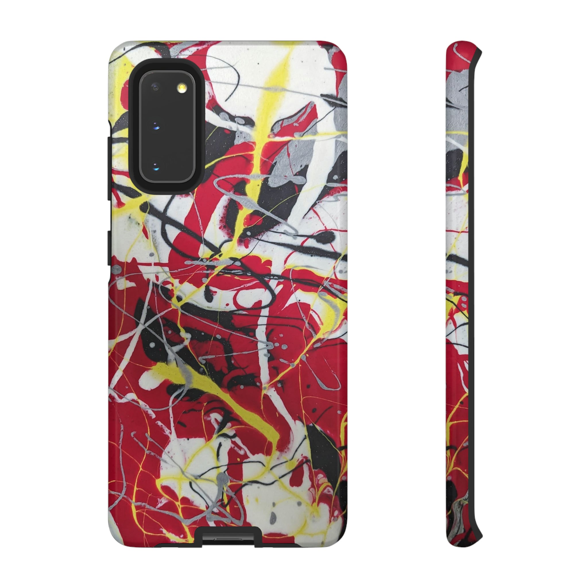 Red Splash Abstract Art Tough Case,  Fine Art phone Case, Fluid Art, Pour Painting Samsung iPhone Pixel