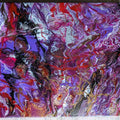 11x14 Original Abstract Canvas Art Acrylic Pour Painting "Purple Splash" / Original Acrylic Painting / Abstract Painting / Fluid Art