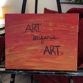 11x14 Original Acrylic Canvas Painting "Art Inspires Art Red" / Original Acrylic Painting