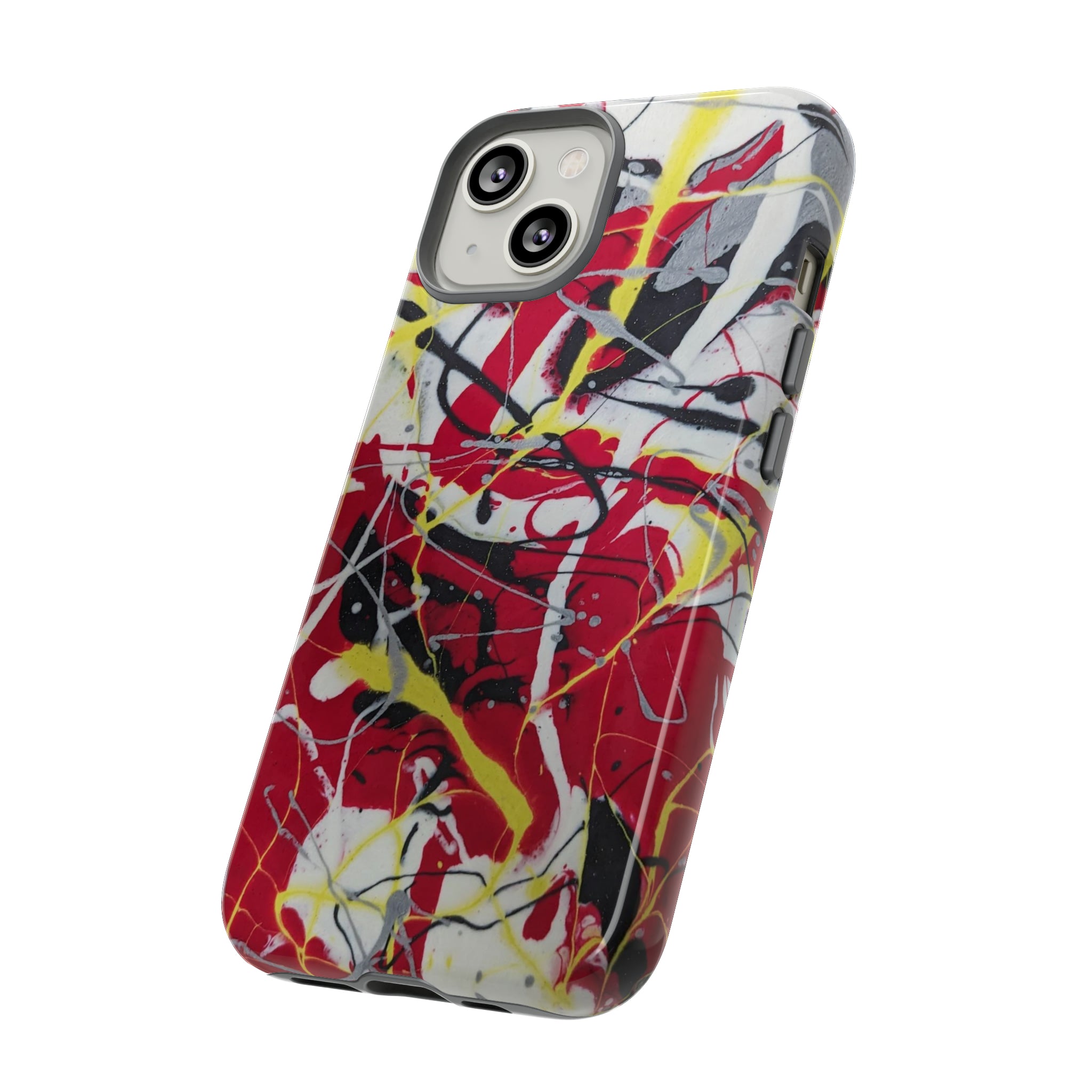 Red Splash Abstract Art Tough Case,  Fine Art phone Case, Fluid Art, Pour Painting Samsung iPhone Pixel