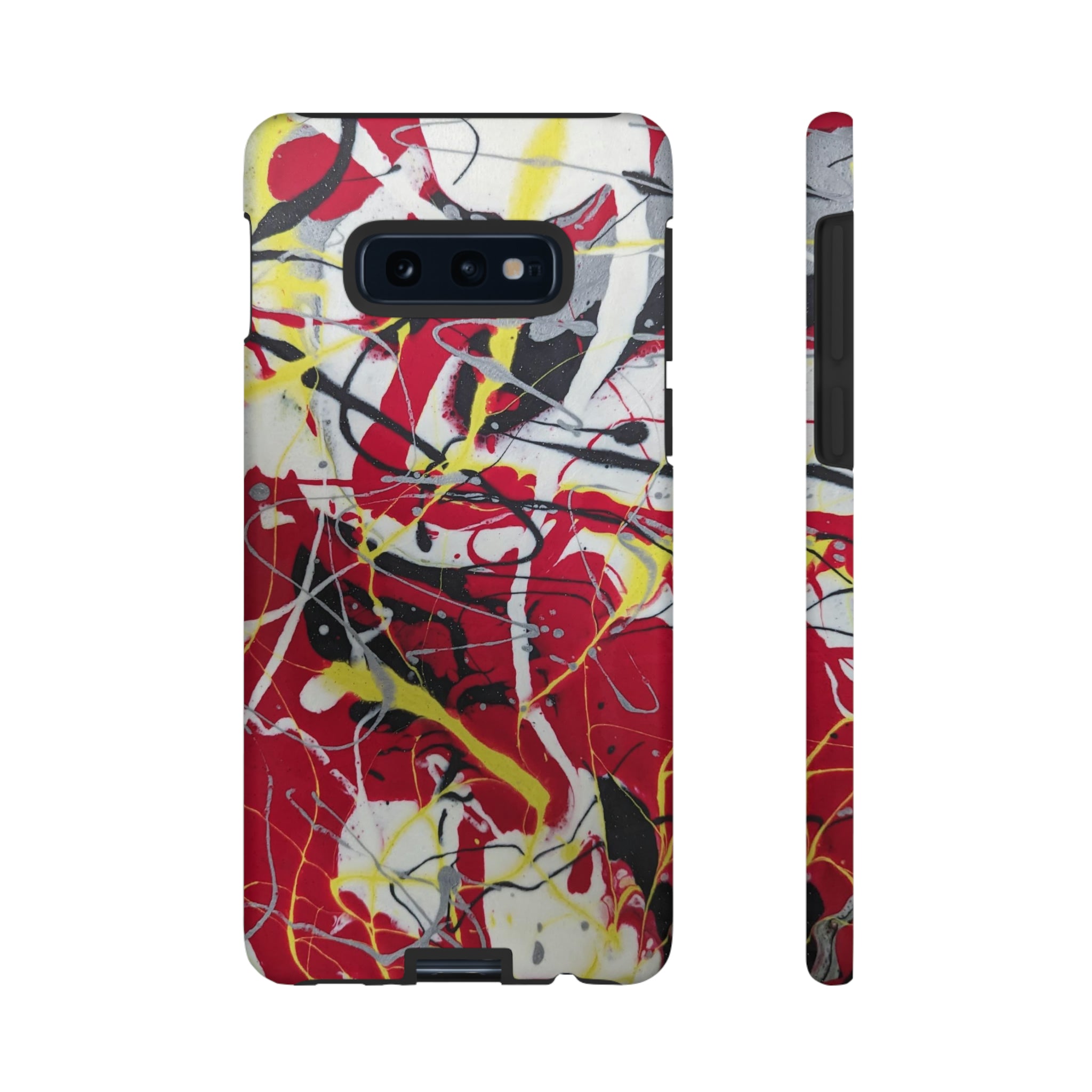 Red Splash Abstract Art Tough Case,  Fine Art phone Case, Fluid Art, Pour Painting Samsung iPhone Pixel