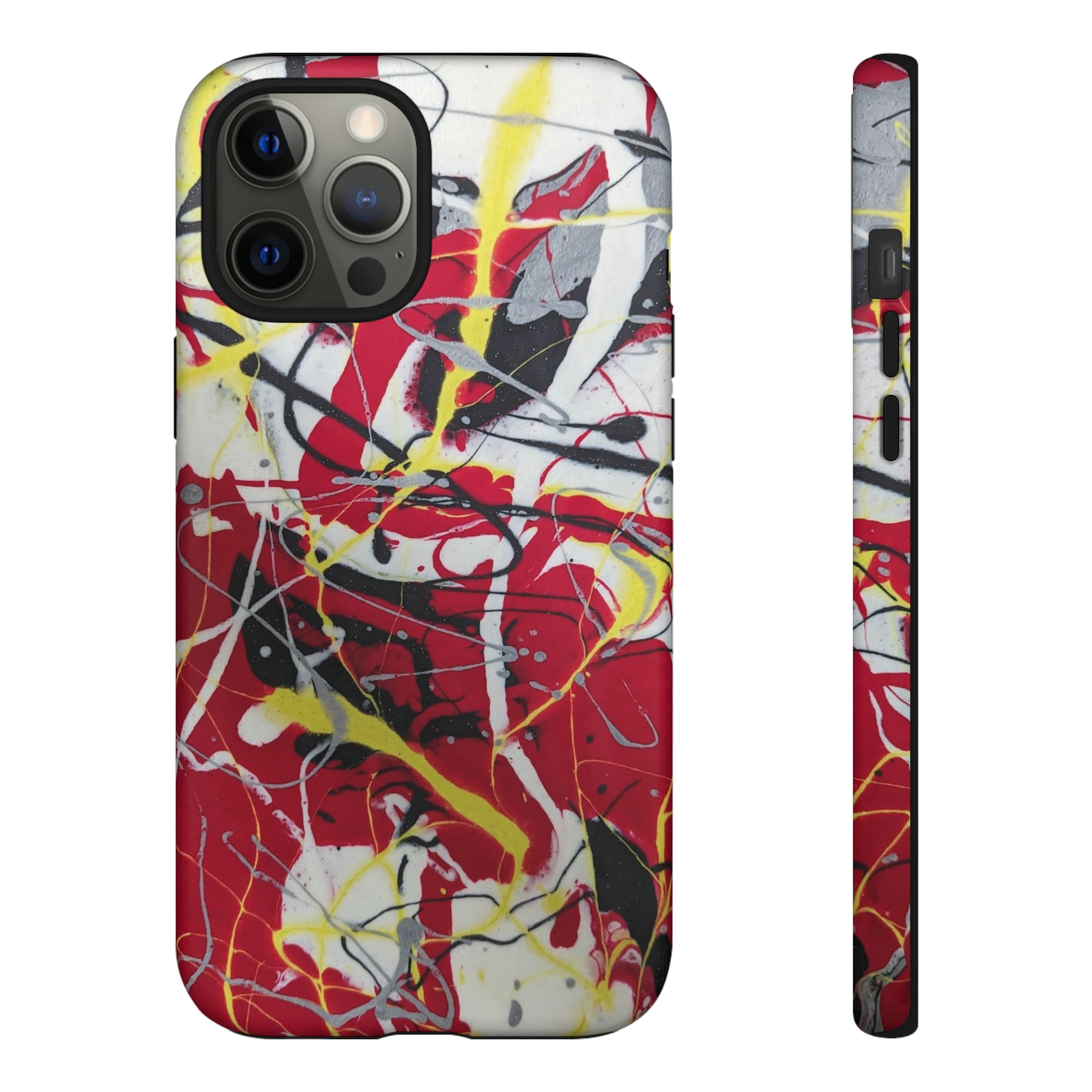 Red Splash Abstract Art Tough Case,  Fine Art phone Case, Fluid Art, Pour Painting Samsung iPhone Pixel