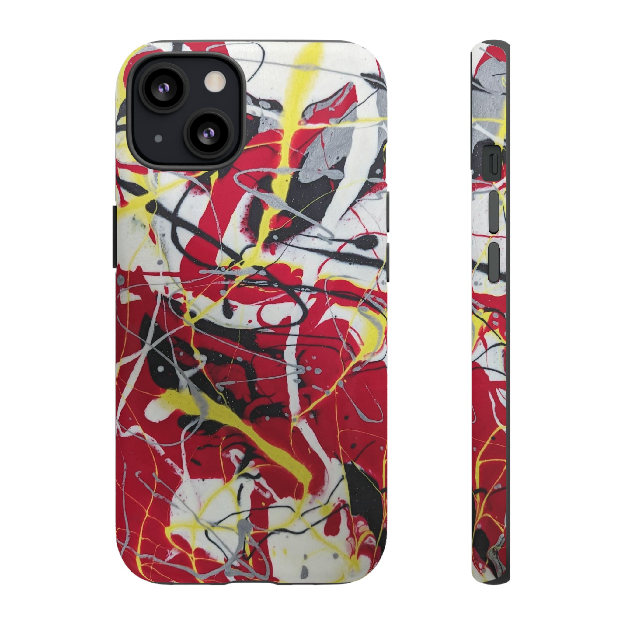 Red Splash Abstract Art Tough Case,  Fine Art phone Case, Fluid Art, Pour Painting Samsung iPhone Pixel