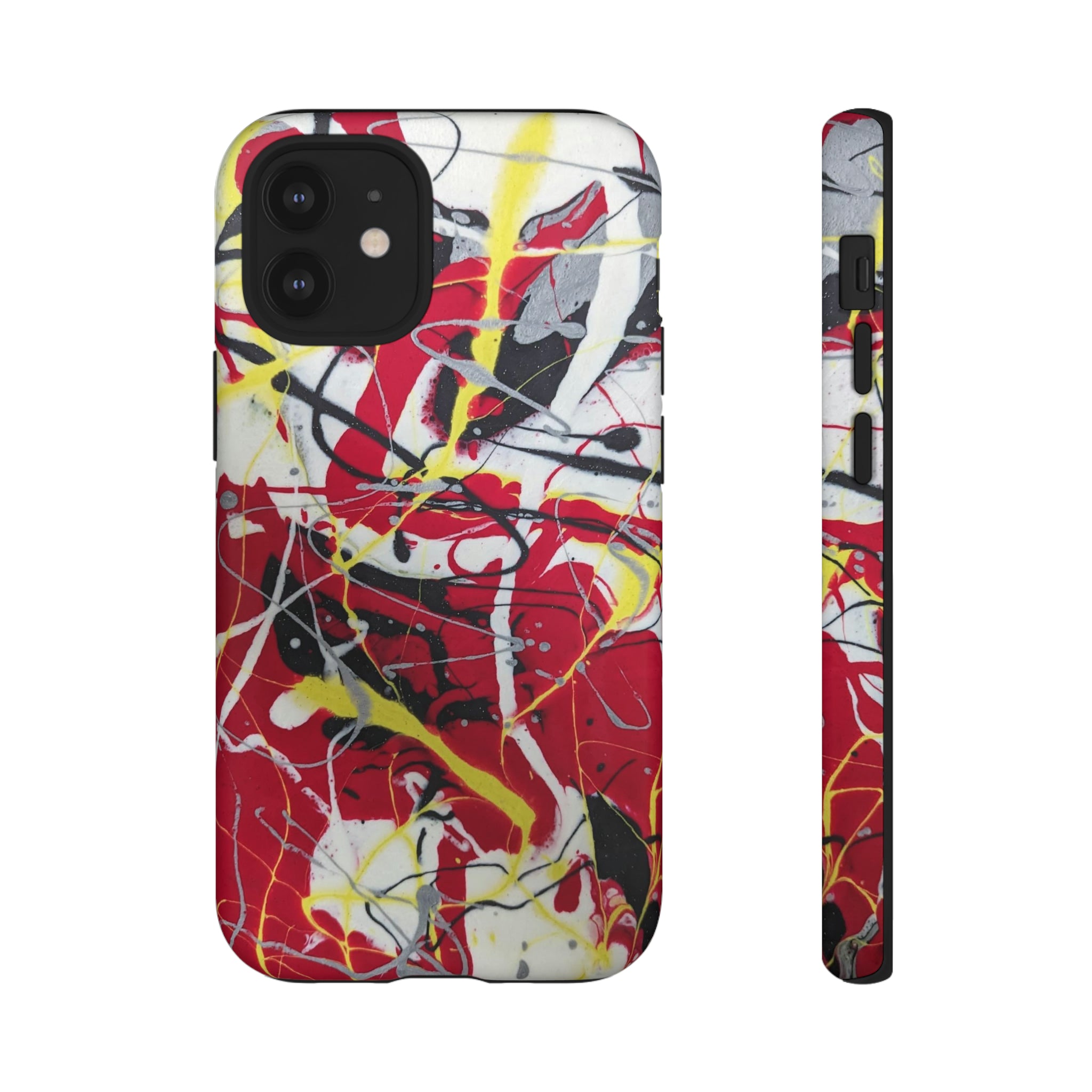 Red Splash Abstract Art Tough Case,  Fine Art phone Case, Fluid Art, Pour Painting Samsung iPhone Pixel