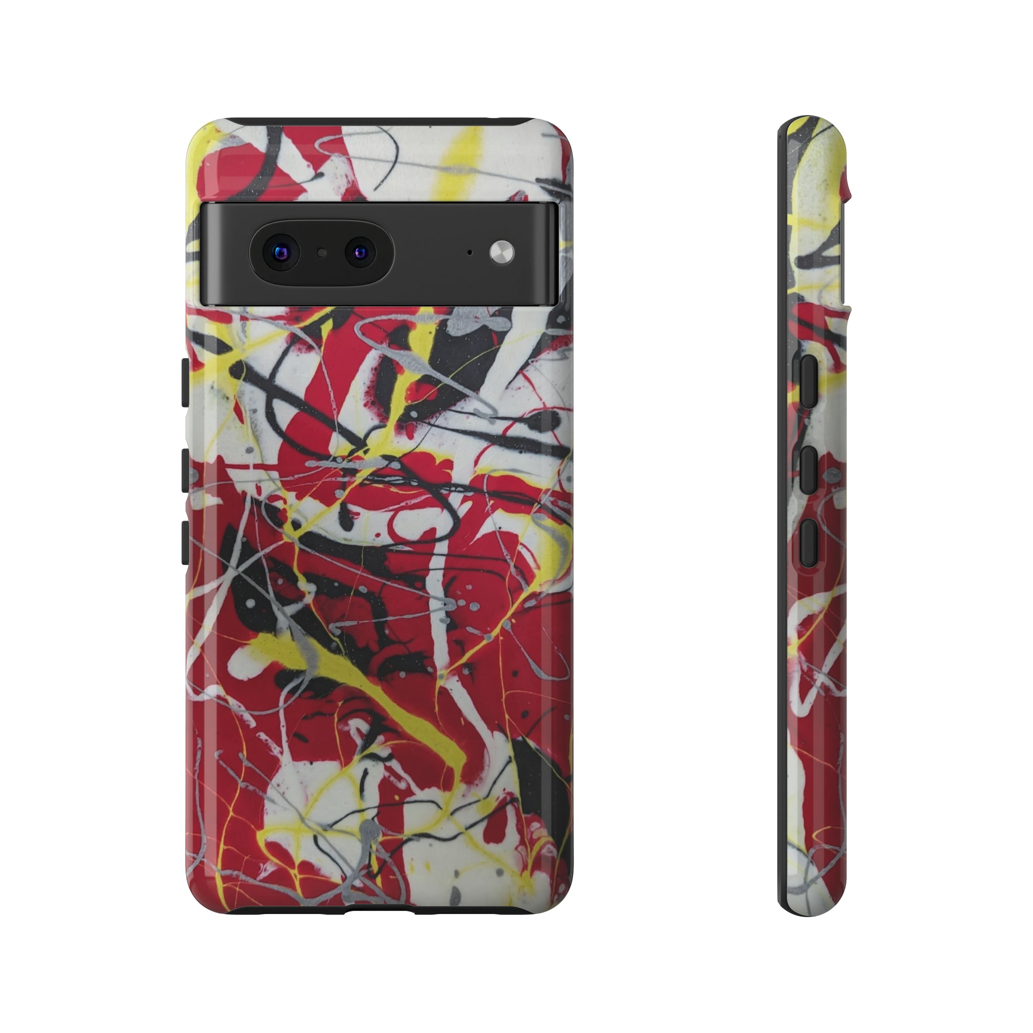 Red Splash Abstract Art Tough Case,  Fine Art phone Case, Fluid Art, Pour Painting Samsung iPhone Pixel