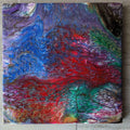 12x12 Original Abstract Canvas Art Acrylic Pour Painting "Coral Reef" / Original Acrylic Painting / Abstract Painting / Fluid Art