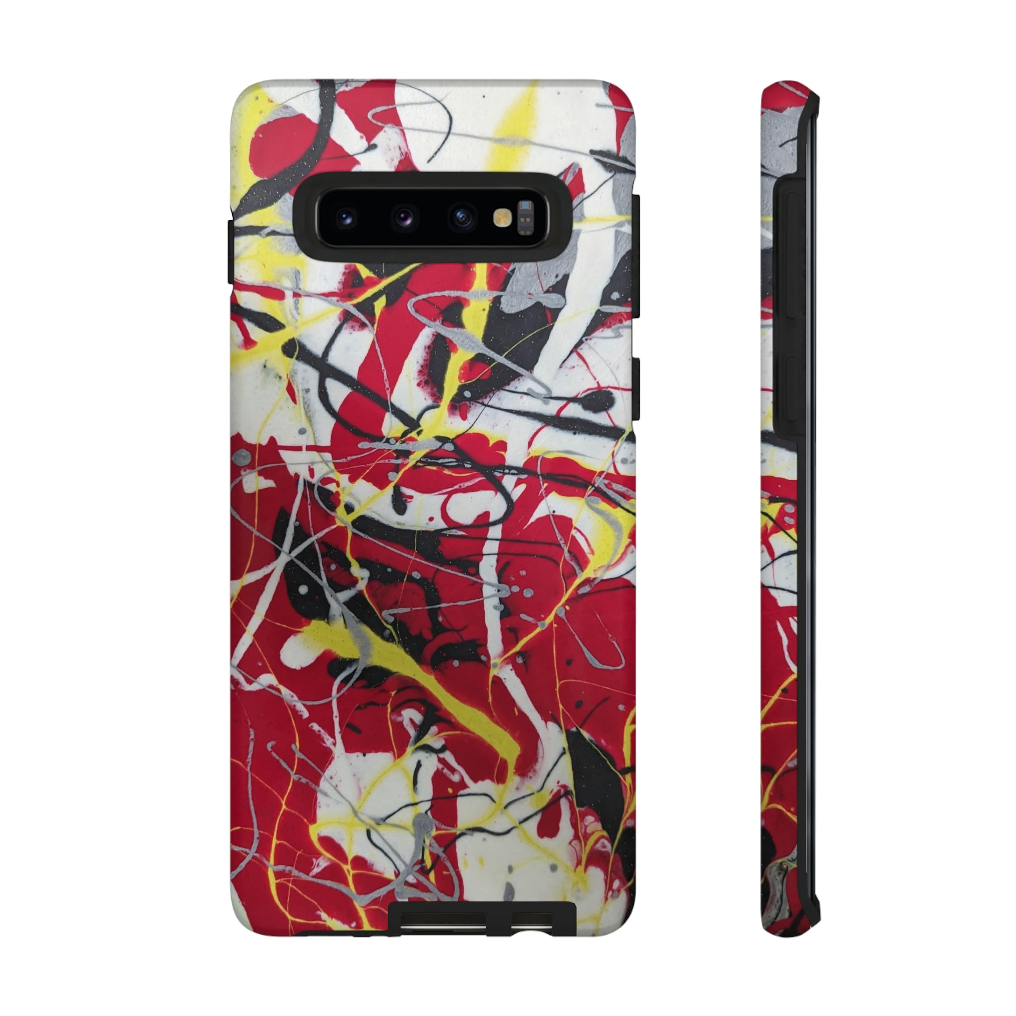 Red Splash Abstract Art Tough Case,  Fine Art phone Case, Fluid Art, Pour Painting Samsung iPhone Pixel