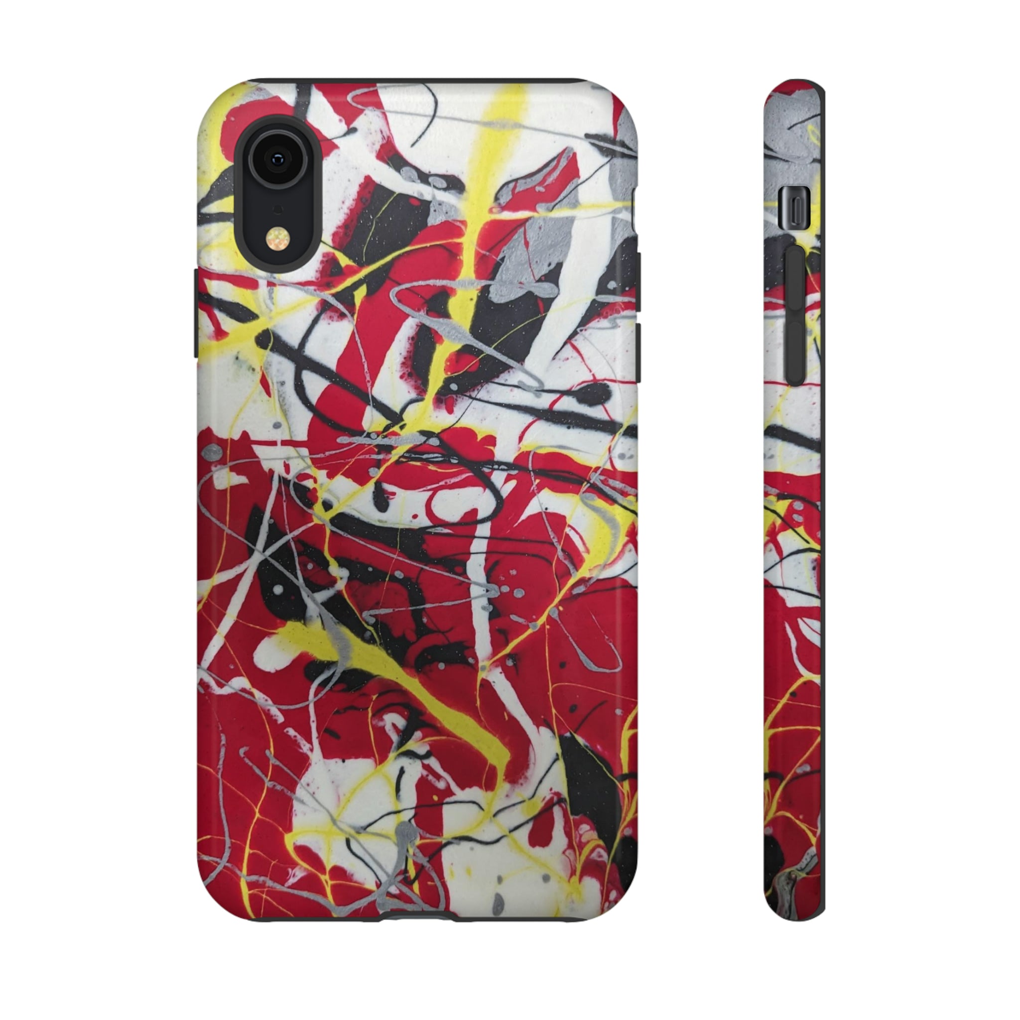 Red Splash Abstract Art Tough Case,  Fine Art phone Case, Fluid Art, Pour Painting Samsung iPhone Pixel