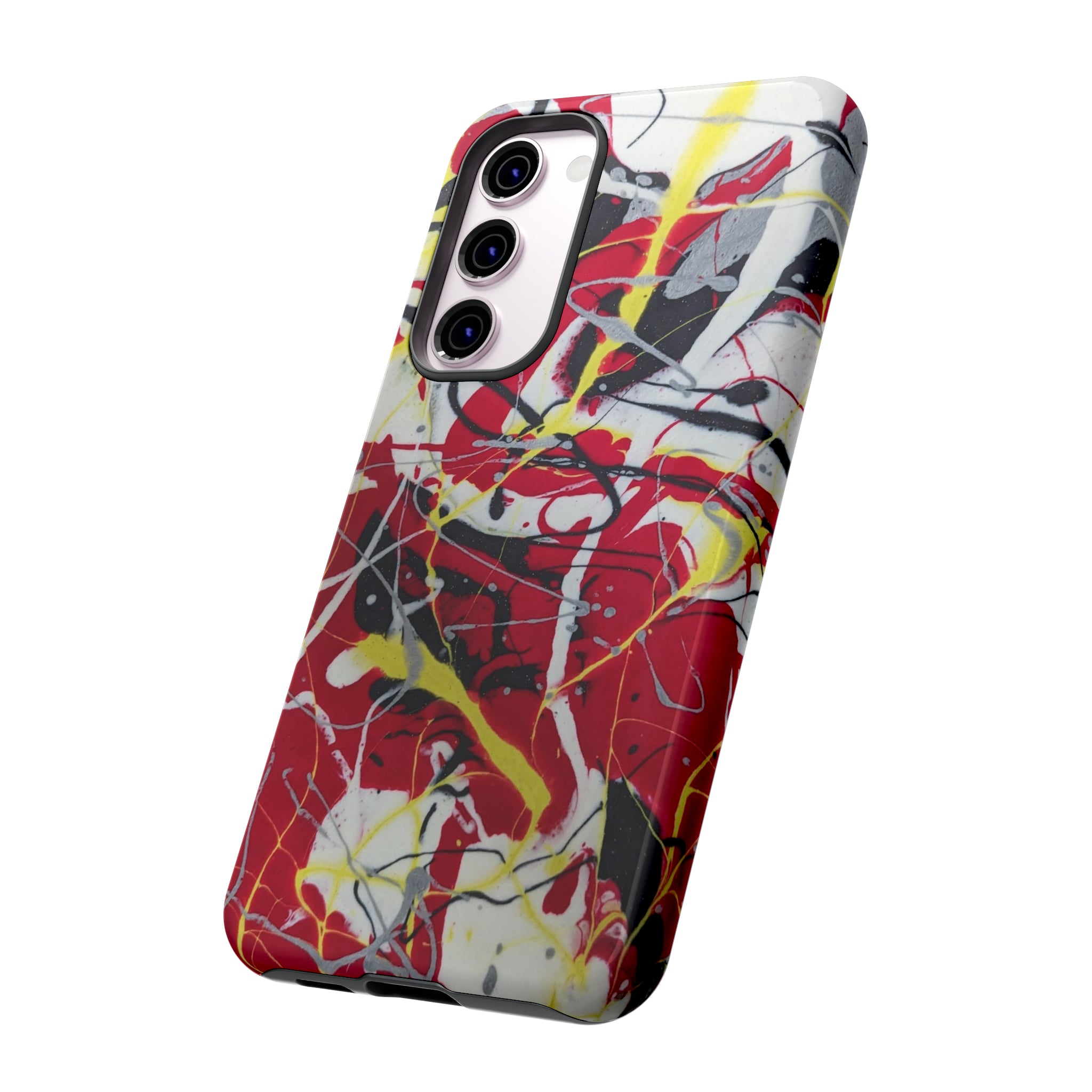 Red Splash Abstract Art Tough Case,  Fine Art phone Case, Fluid Art, Pour Painting Samsung iPhone Pixel