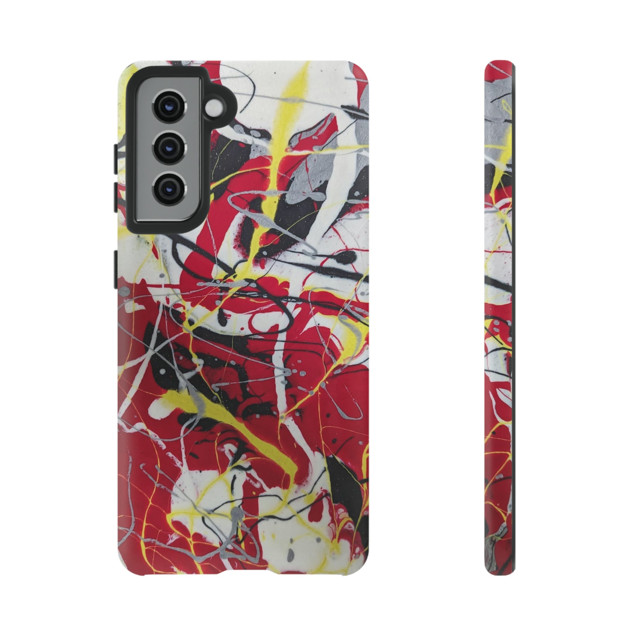 Red Splash Abstract Art Tough Case,  Fine Art phone Case, Fluid Art, Pour Painting Samsung iPhone Pixel