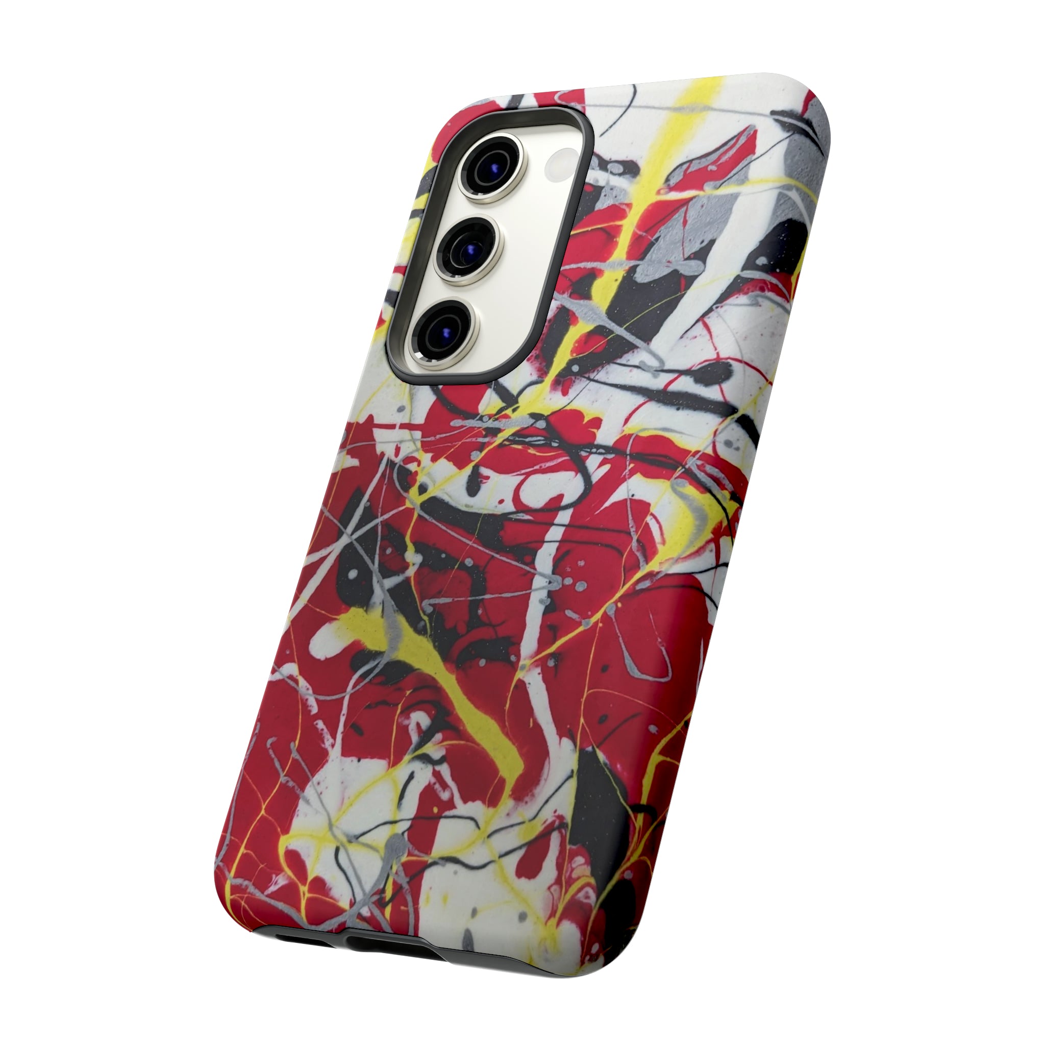 Red Splash Abstract Art Tough Case,  Fine Art phone Case, Fluid Art, Pour Painting Samsung iPhone Pixel