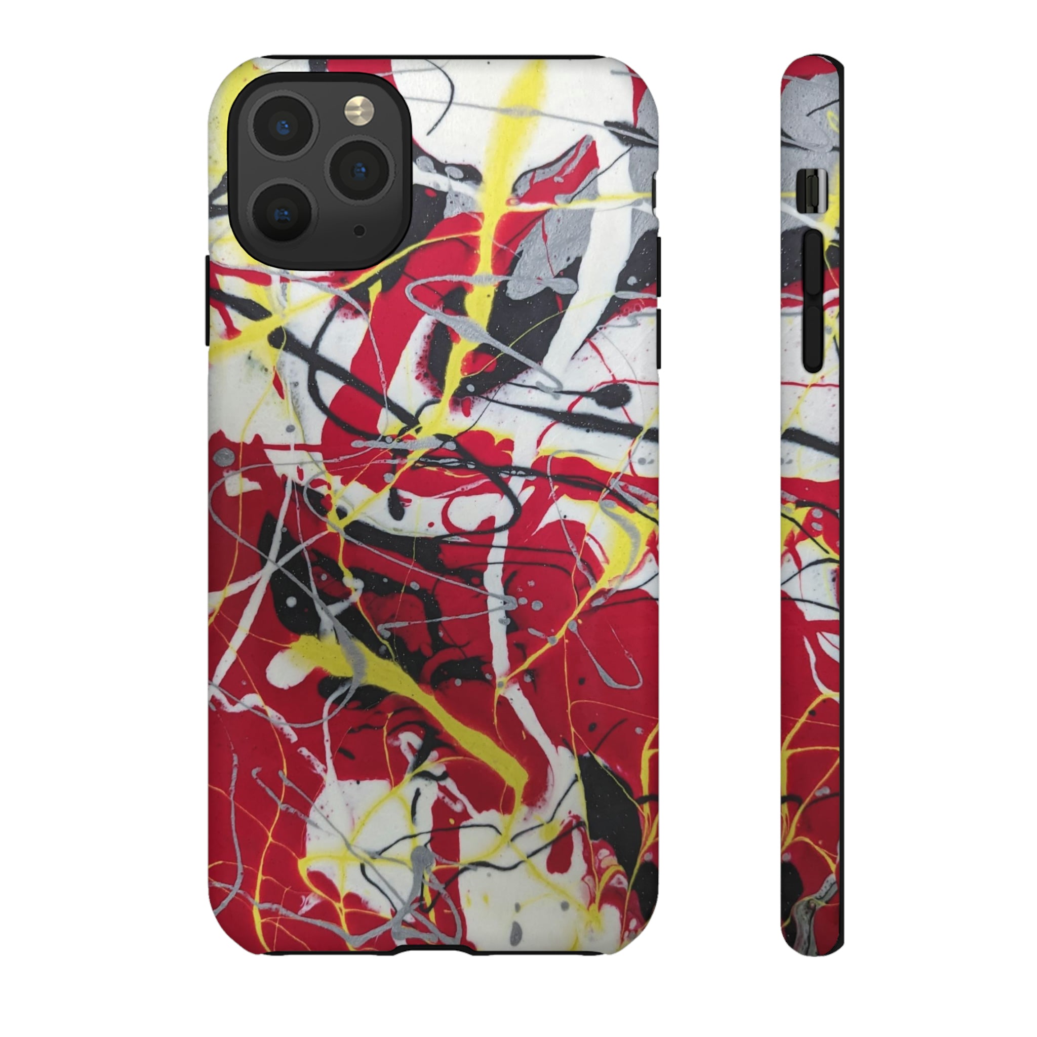 Red Splash Abstract Art Tough Case,  Fine Art phone Case, Fluid Art, Pour Painting Samsung iPhone Pixel