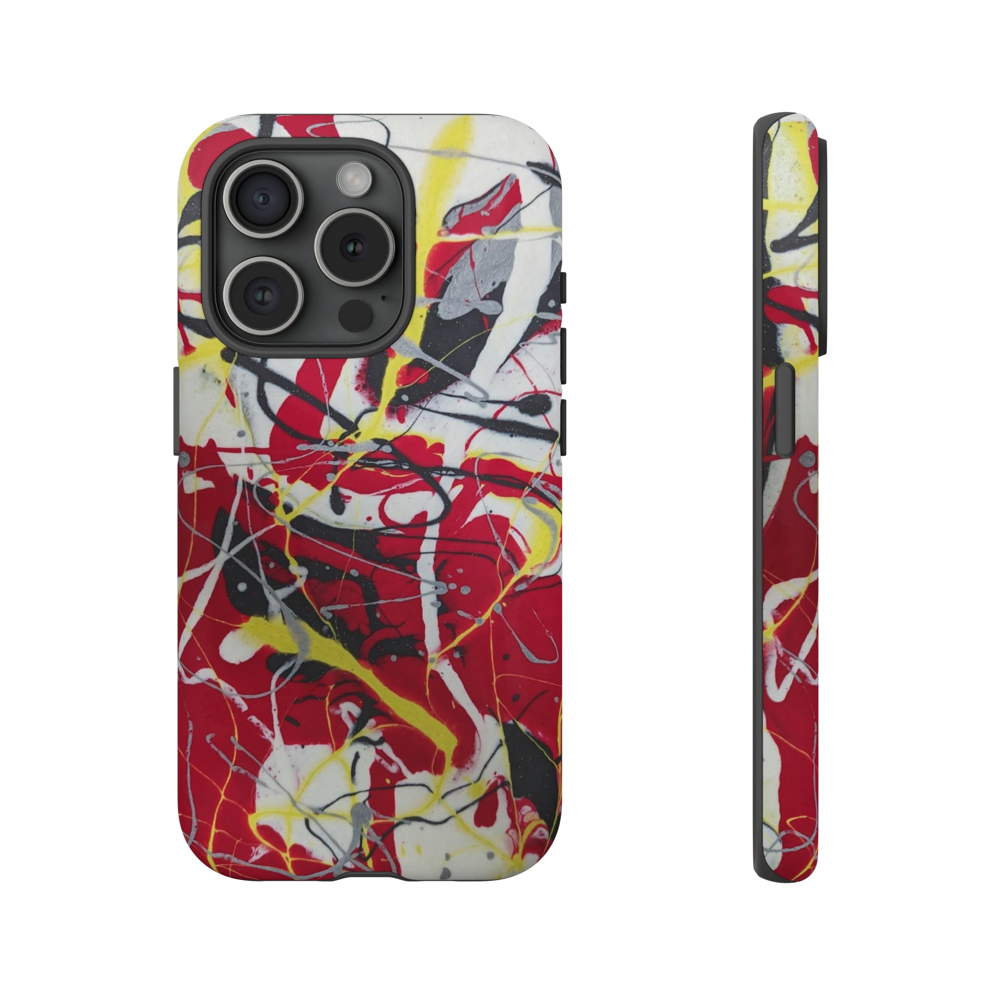 Red Splash Abstract Art Tough Case,  Fine Art phone Case, Fluid Art, Pour Painting Samsung iPhone Pixel