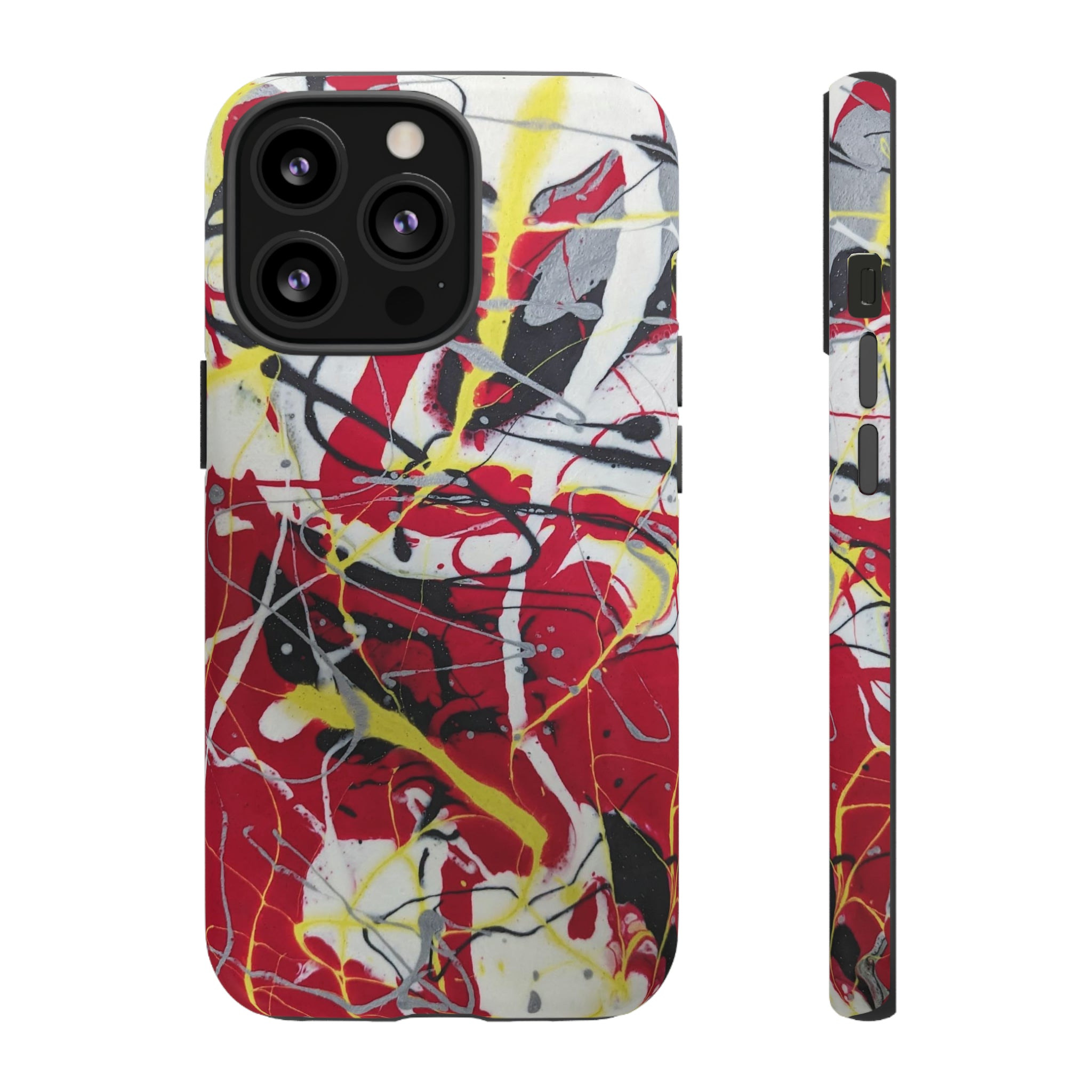 Red Splash Abstract Art Tough Case,  Fine Art phone Case, Fluid Art, Pour Painting Samsung iPhone Pixel