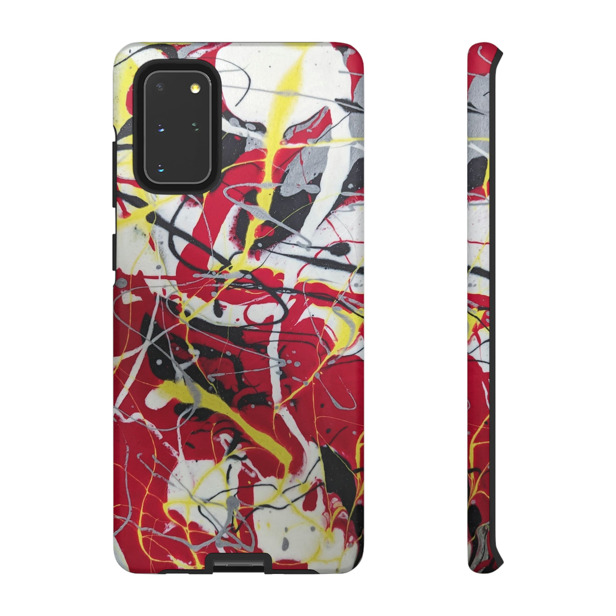 Red Splash Abstract Art Tough Case,  Fine Art phone Case, Fluid Art, Pour Painting Samsung iPhone Pixel