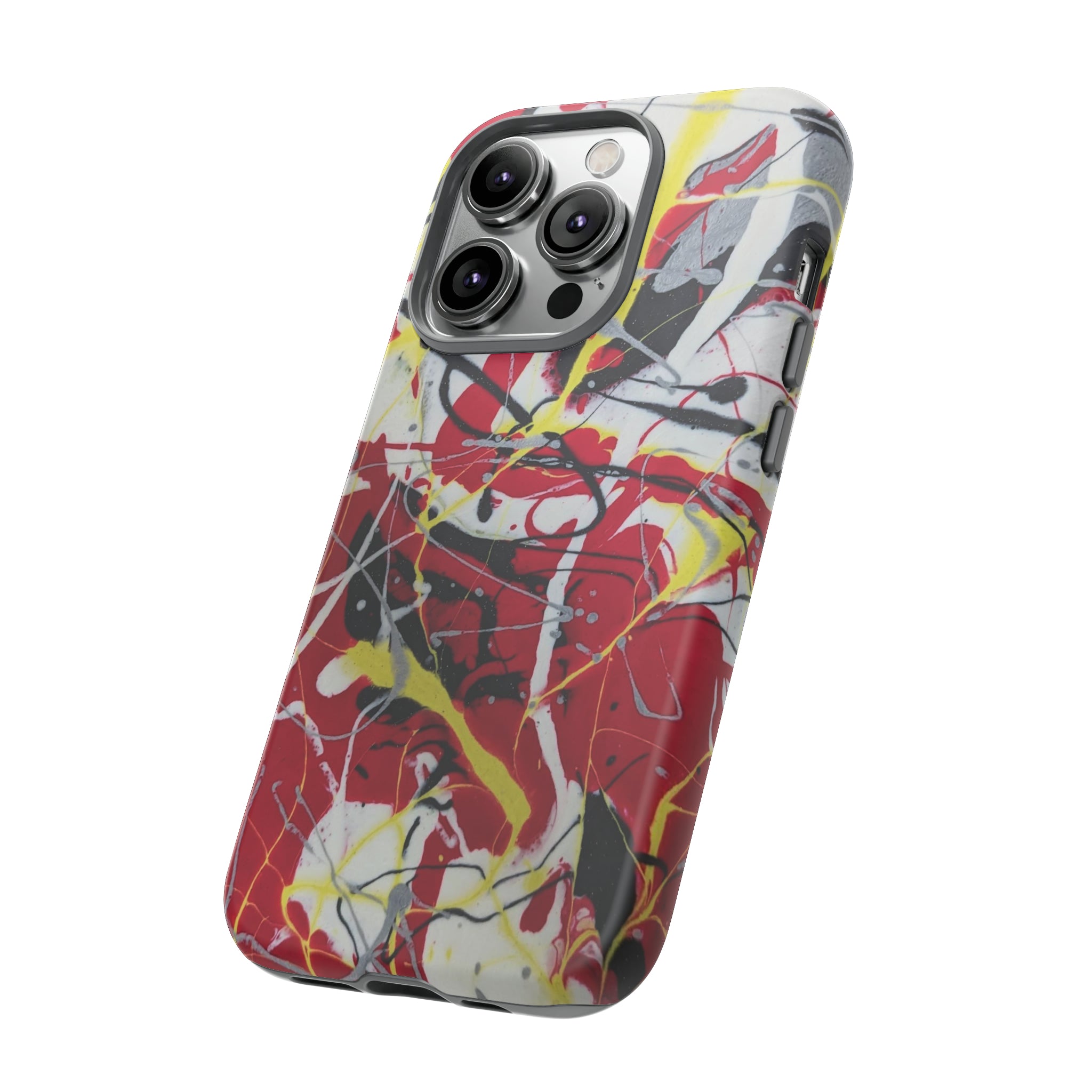 Red Splash Abstract Art Tough Case,  Fine Art phone Case, Fluid Art, Pour Painting Samsung iPhone Pixel