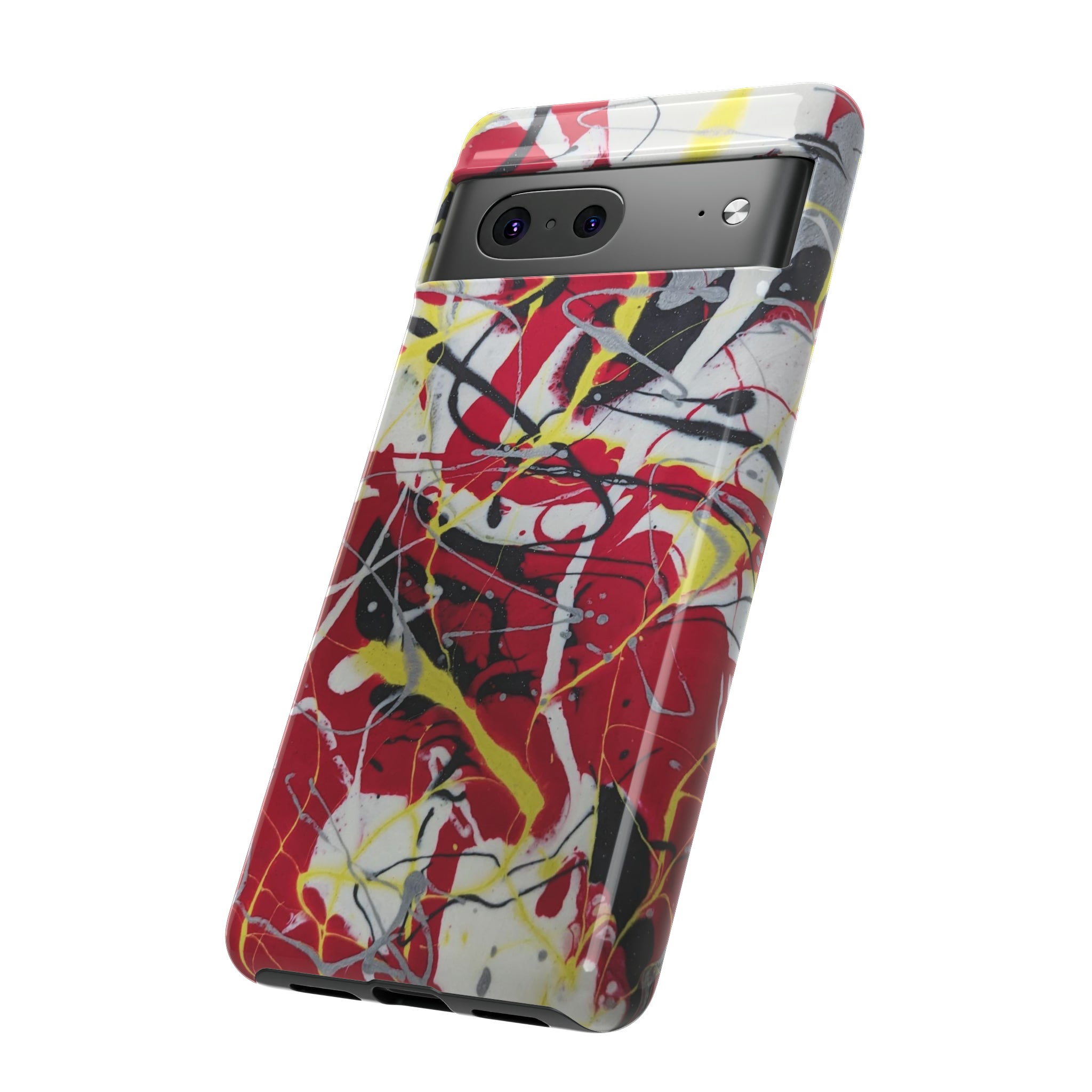 Red Splash Abstract Art Tough Case,  Fine Art phone Case, Fluid Art, Pour Painting Samsung iPhone Pixel