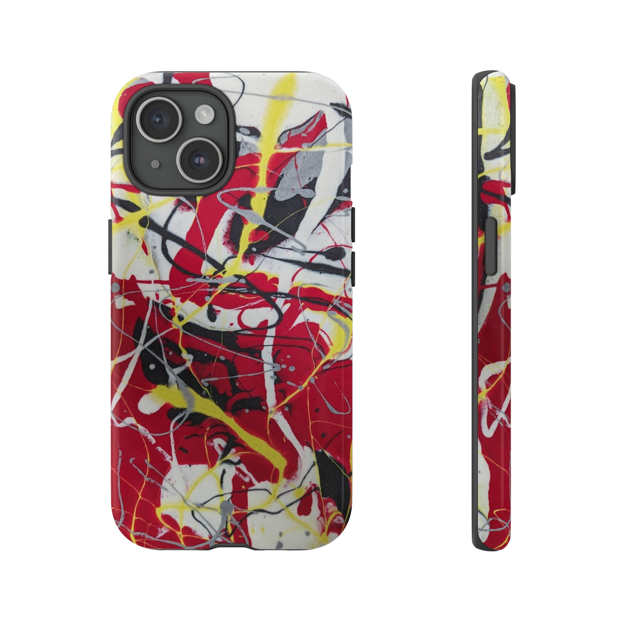 Red Splash Abstract Art Tough Case,  Fine Art phone Case, Fluid Art, Pour Painting Samsung iPhone Pixel