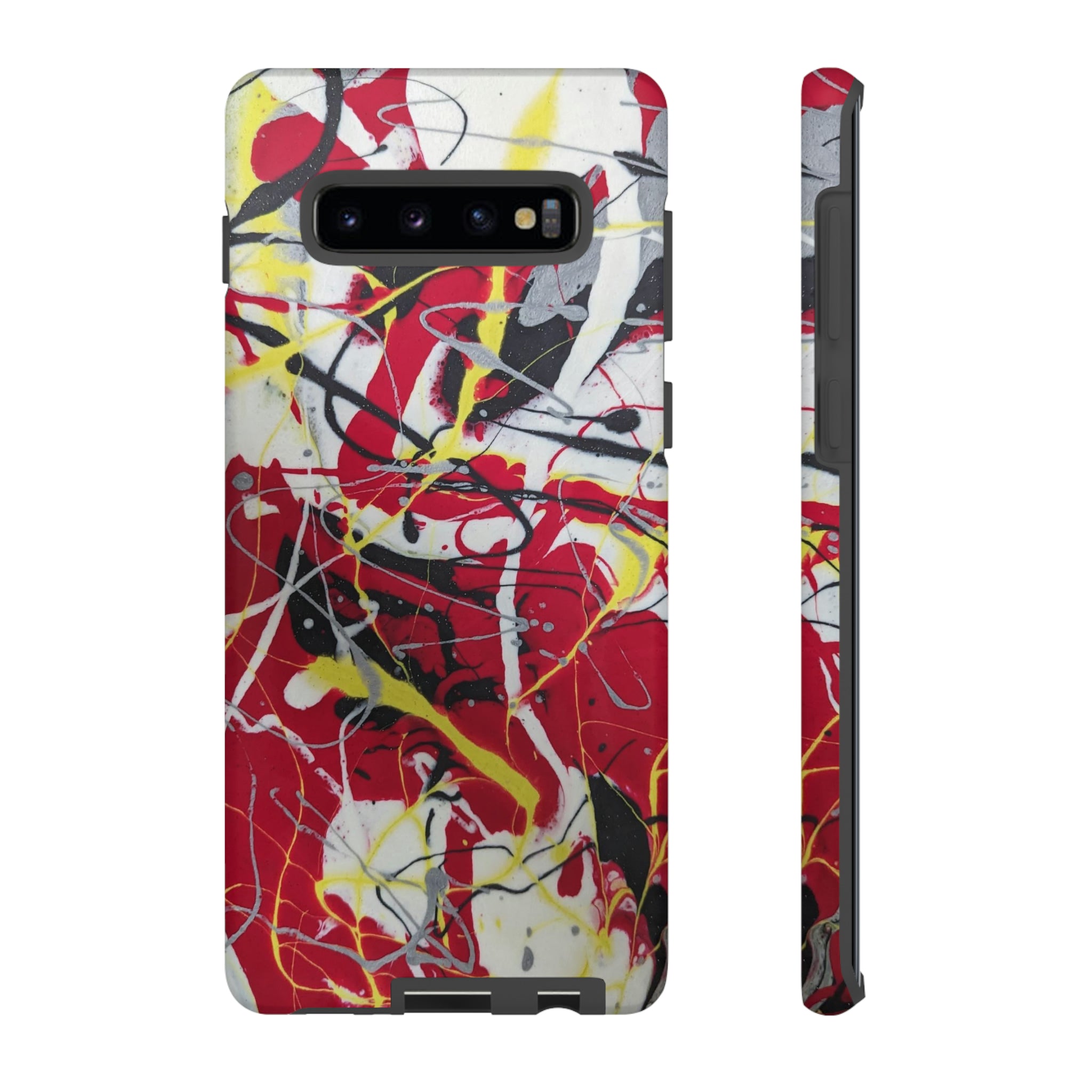 Red Splash Abstract Art Tough Case,  Fine Art phone Case, Fluid Art, Pour Painting Samsung iPhone Pixel