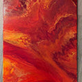 18x24 Original Abstract Canvas Art Acrylic Pour Painting "Lava Tides" / Original Acrylic Painting / Abstract Painting / Fluid Art