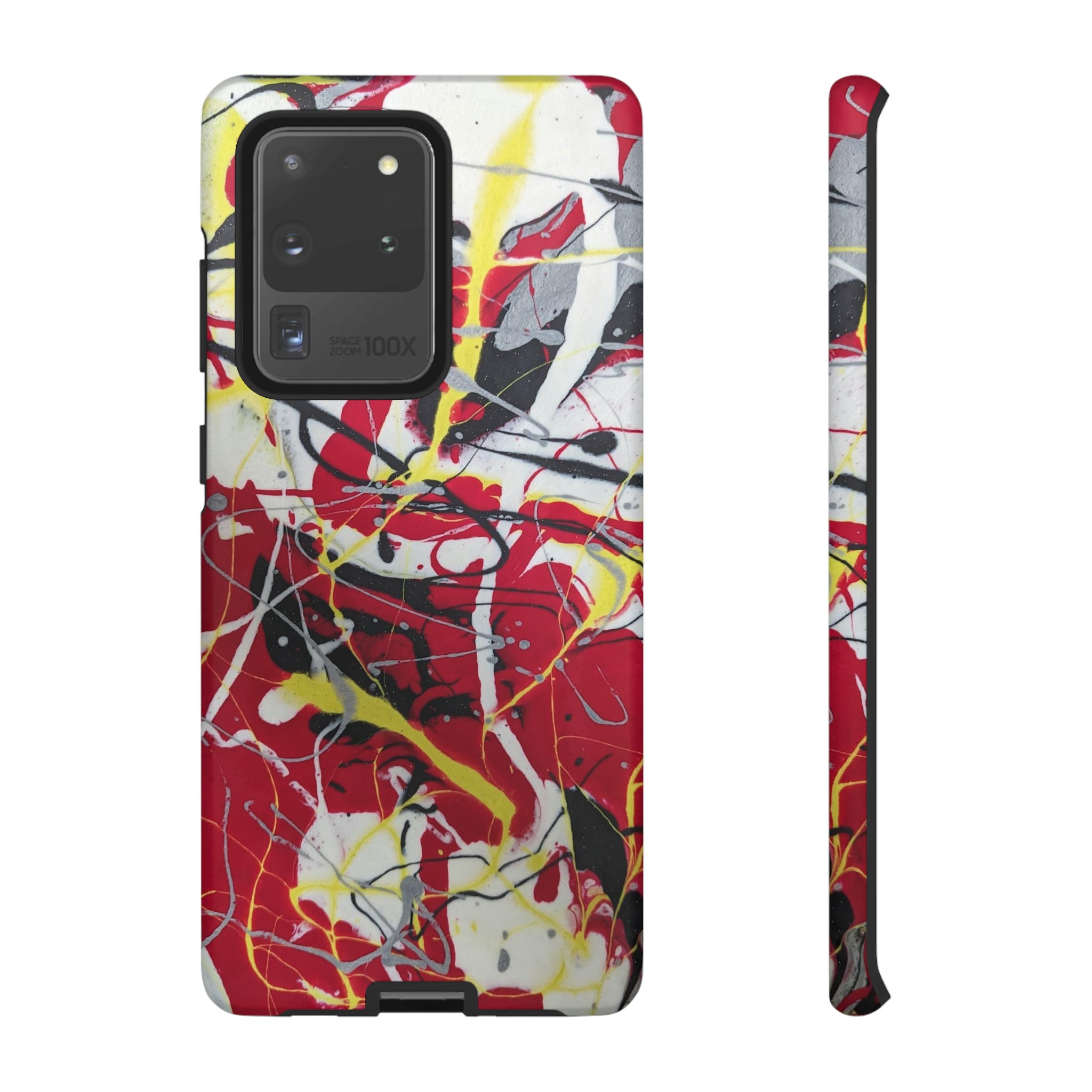 Red Splash Abstract Art Tough Case,  Fine Art phone Case, Fluid Art, Pour Painting Samsung iPhone Pixel