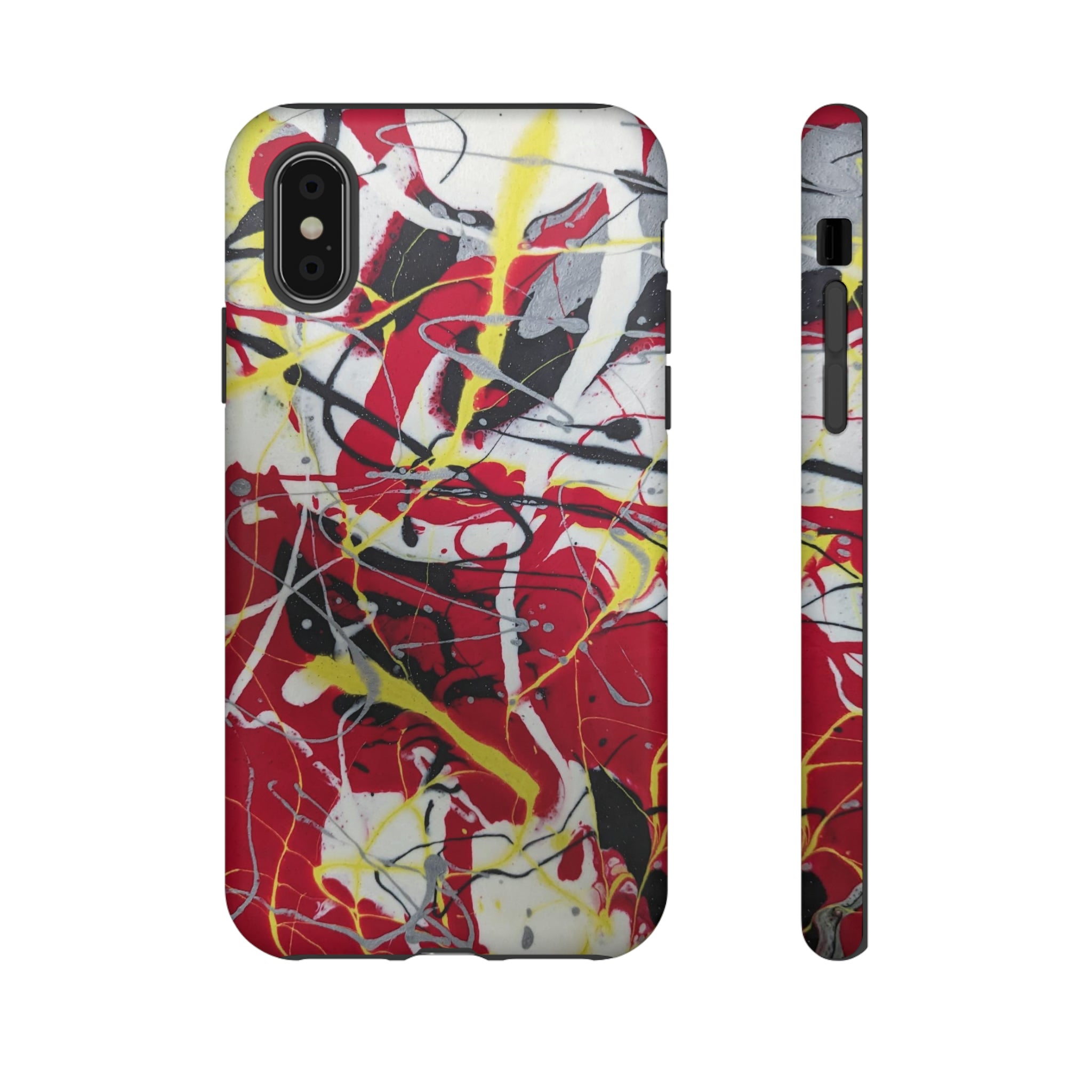 Red Splash Abstract Art Tough Case,  Fine Art phone Case, Fluid Art, Pour Painting Samsung iPhone Pixel