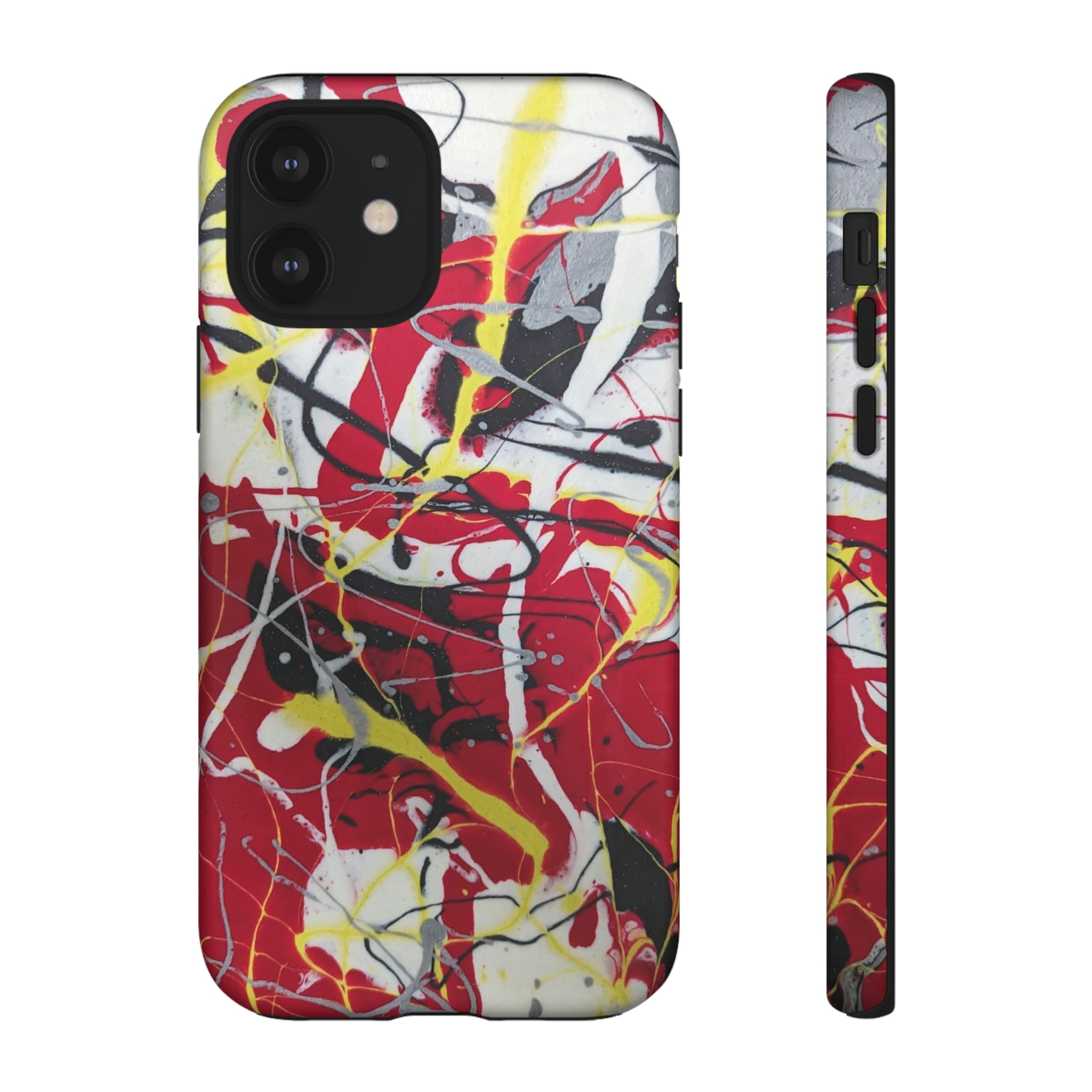 Red Splash Abstract Art Tough Case,  Fine Art phone Case, Fluid Art, Pour Painting Samsung iPhone Pixel