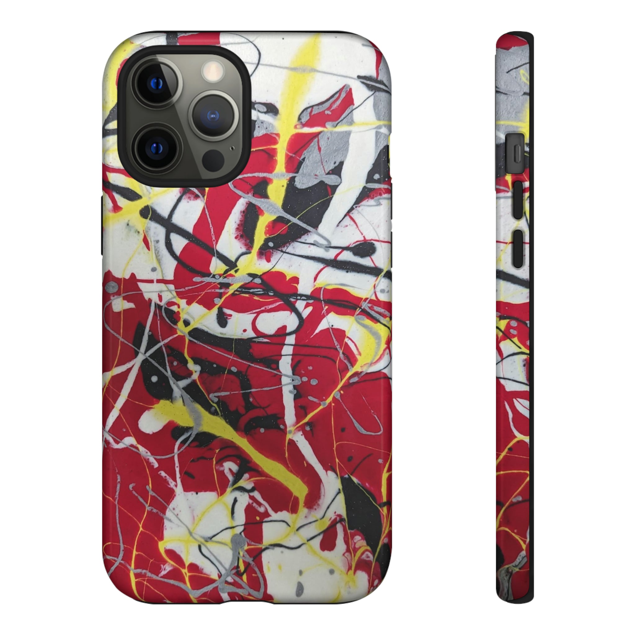 Red Splash Abstract Art Tough Case,  Fine Art phone Case, Fluid Art, Pour Painting Samsung iPhone Pixel