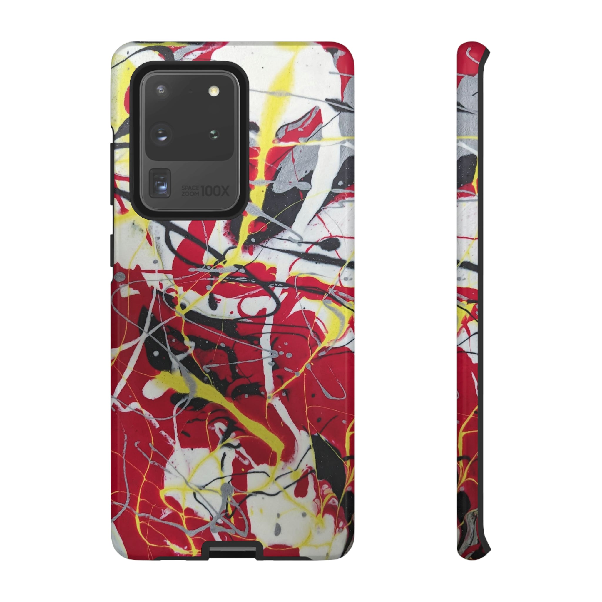 Red Splash Abstract Art Tough Case,  Fine Art phone Case, Fluid Art, Pour Painting Samsung iPhone Pixel