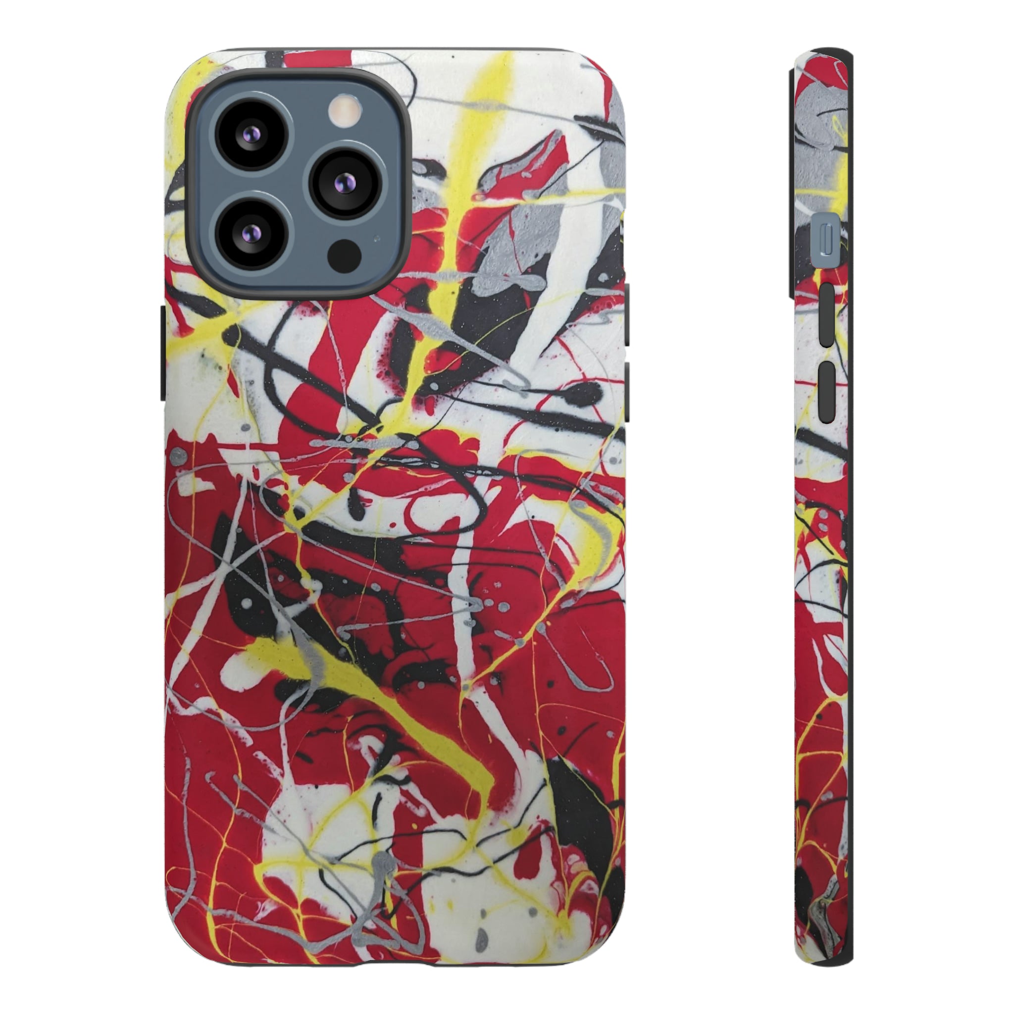 Red Splash Abstract Art Tough Case,  Fine Art phone Case, Fluid Art, Pour Painting Samsung iPhone Pixel