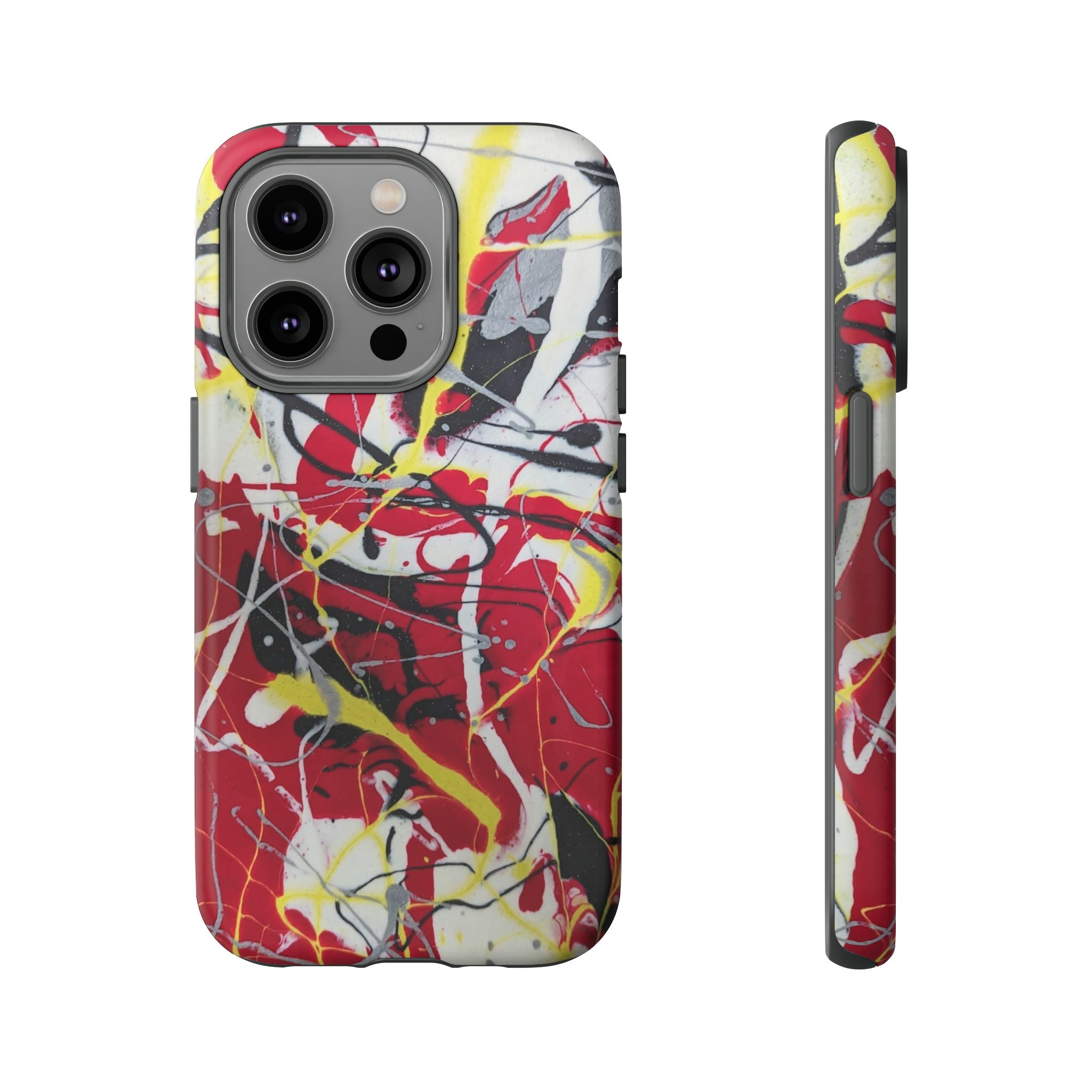 Red Splash Abstract Art Tough Case,  Fine Art phone Case, Fluid Art, Pour Painting Samsung iPhone Pixel