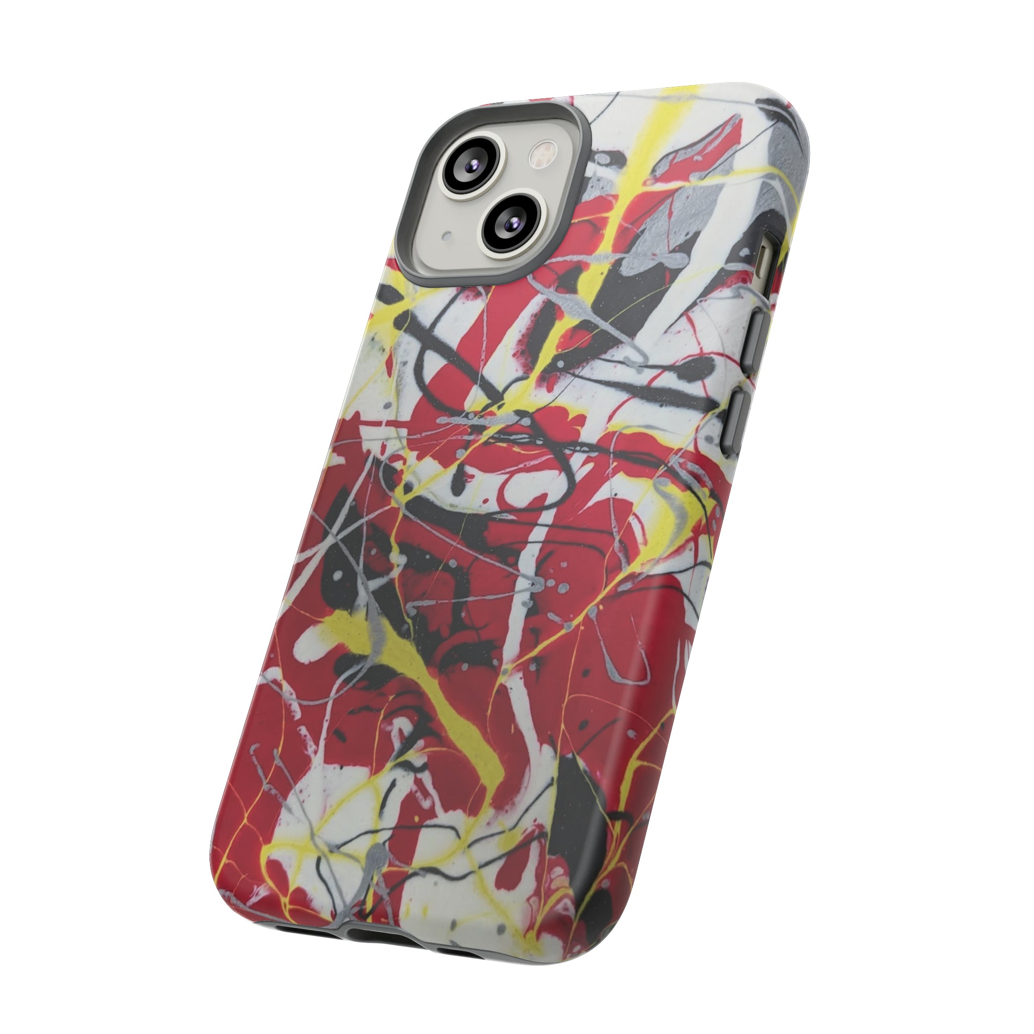 Red Splash Abstract Art Tough Case,  Fine Art phone Case, Fluid Art, Pour Painting Samsung iPhone Pixel