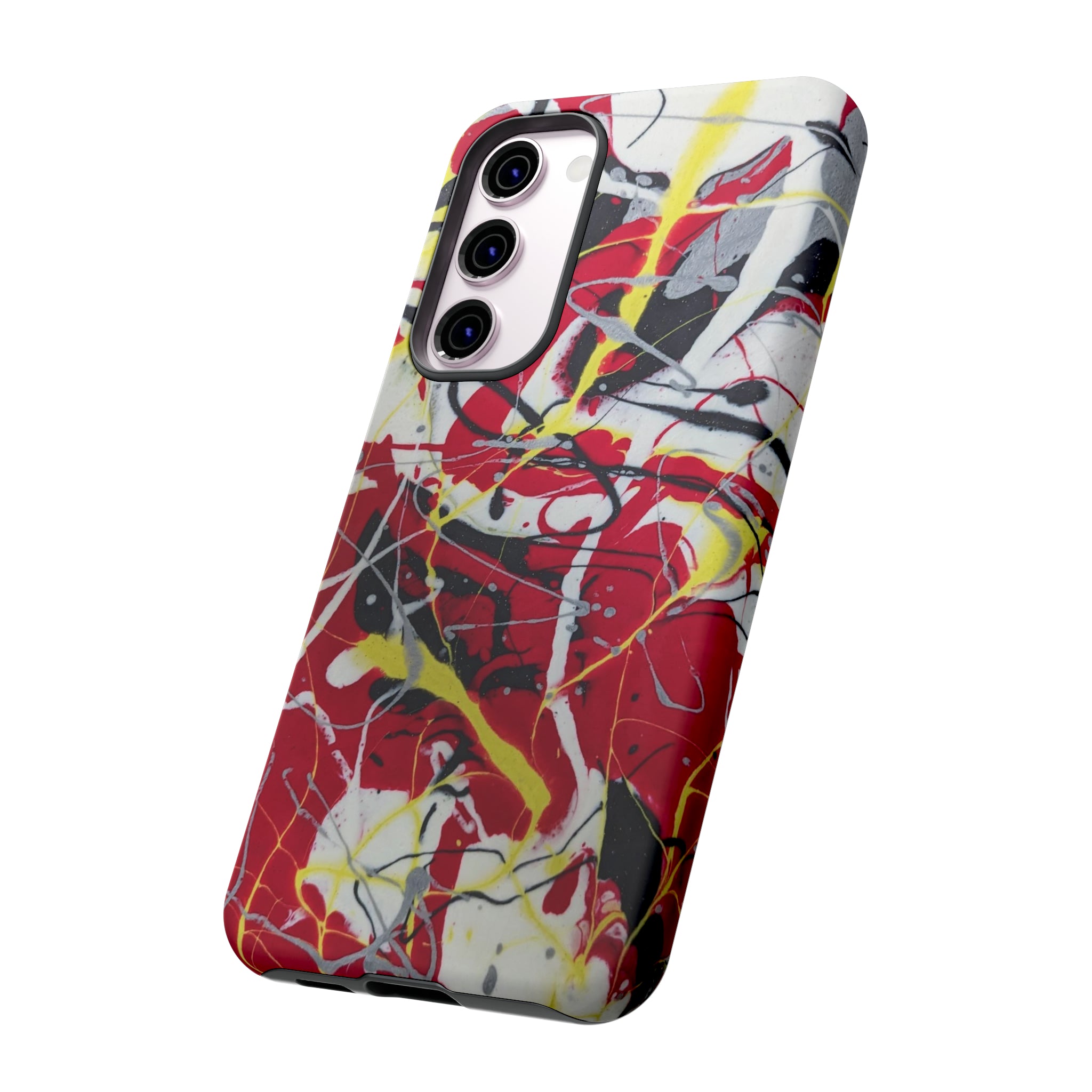 Red Splash Abstract Art Tough Case,  Fine Art phone Case, Fluid Art, Pour Painting Samsung iPhone Pixel