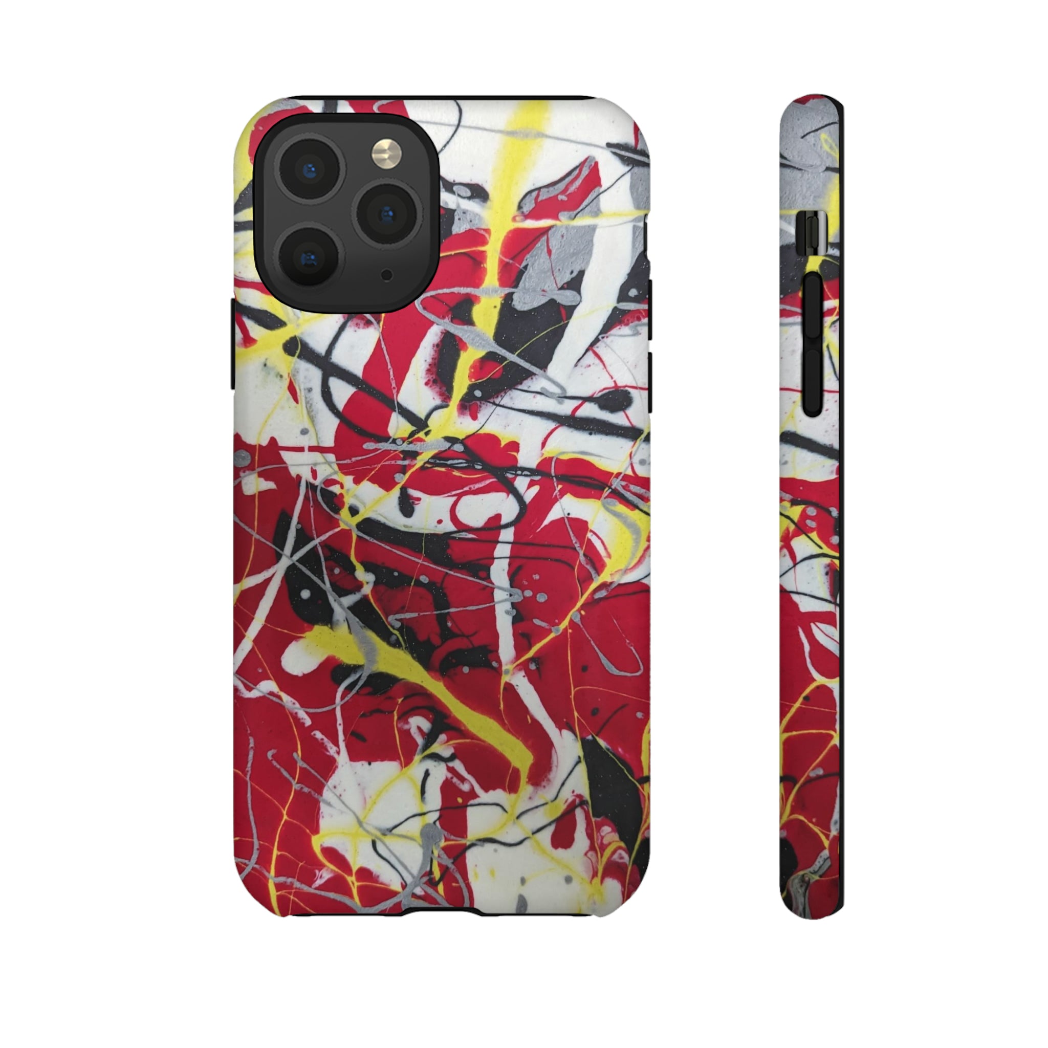 Red Splash Abstract Art Tough Case,  Fine Art phone Case, Fluid Art, Pour Painting Samsung iPhone Pixel