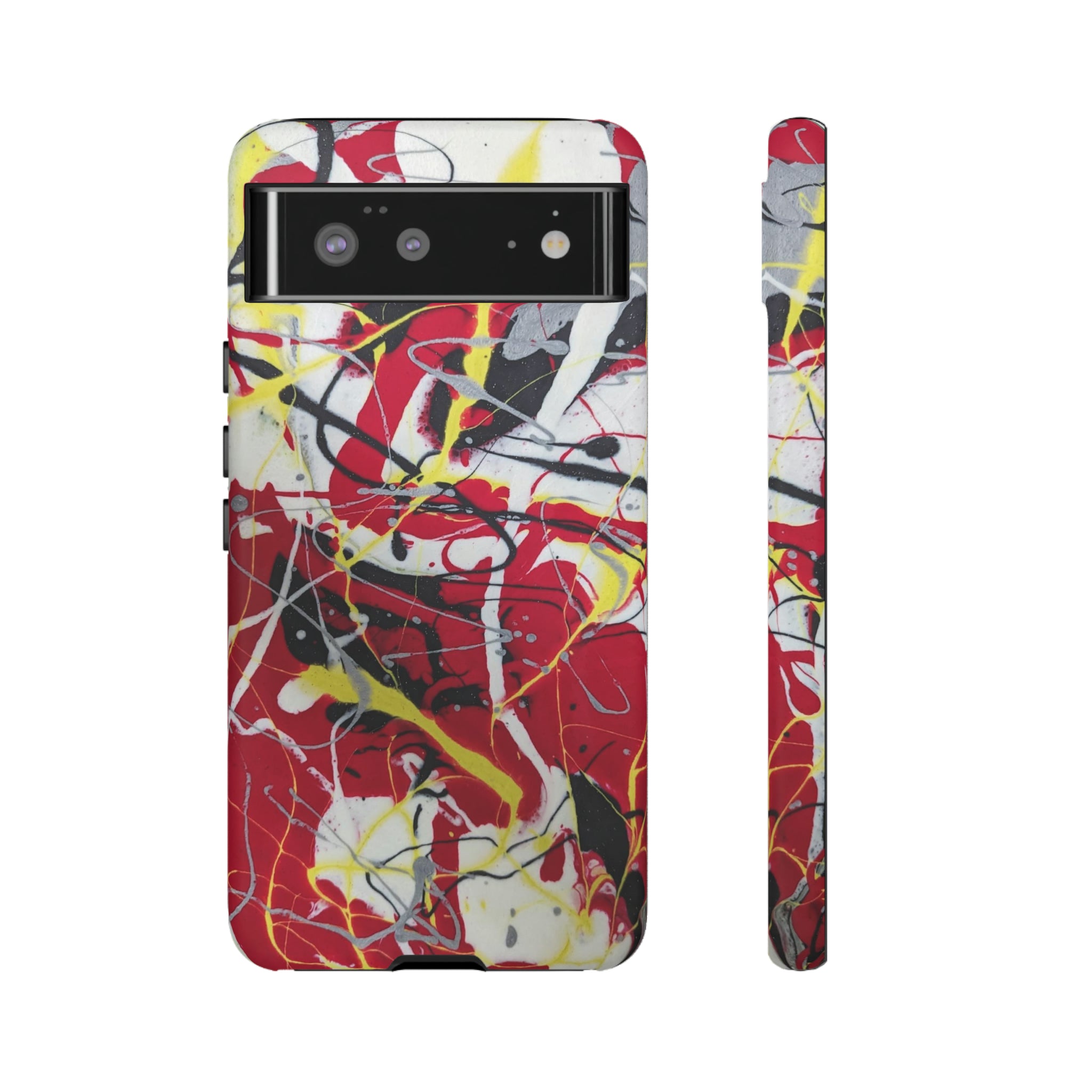 Red Splash Abstract Art Tough Case,  Fine Art phone Case, Fluid Art, Pour Painting Samsung iPhone Pixel