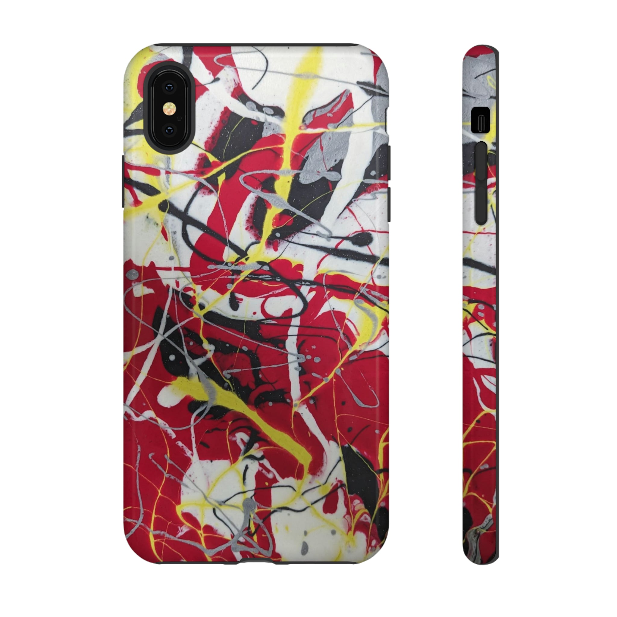 Red Splash Abstract Art Tough Case,  Fine Art phone Case, Fluid Art, Pour Painting Samsung iPhone Pixel