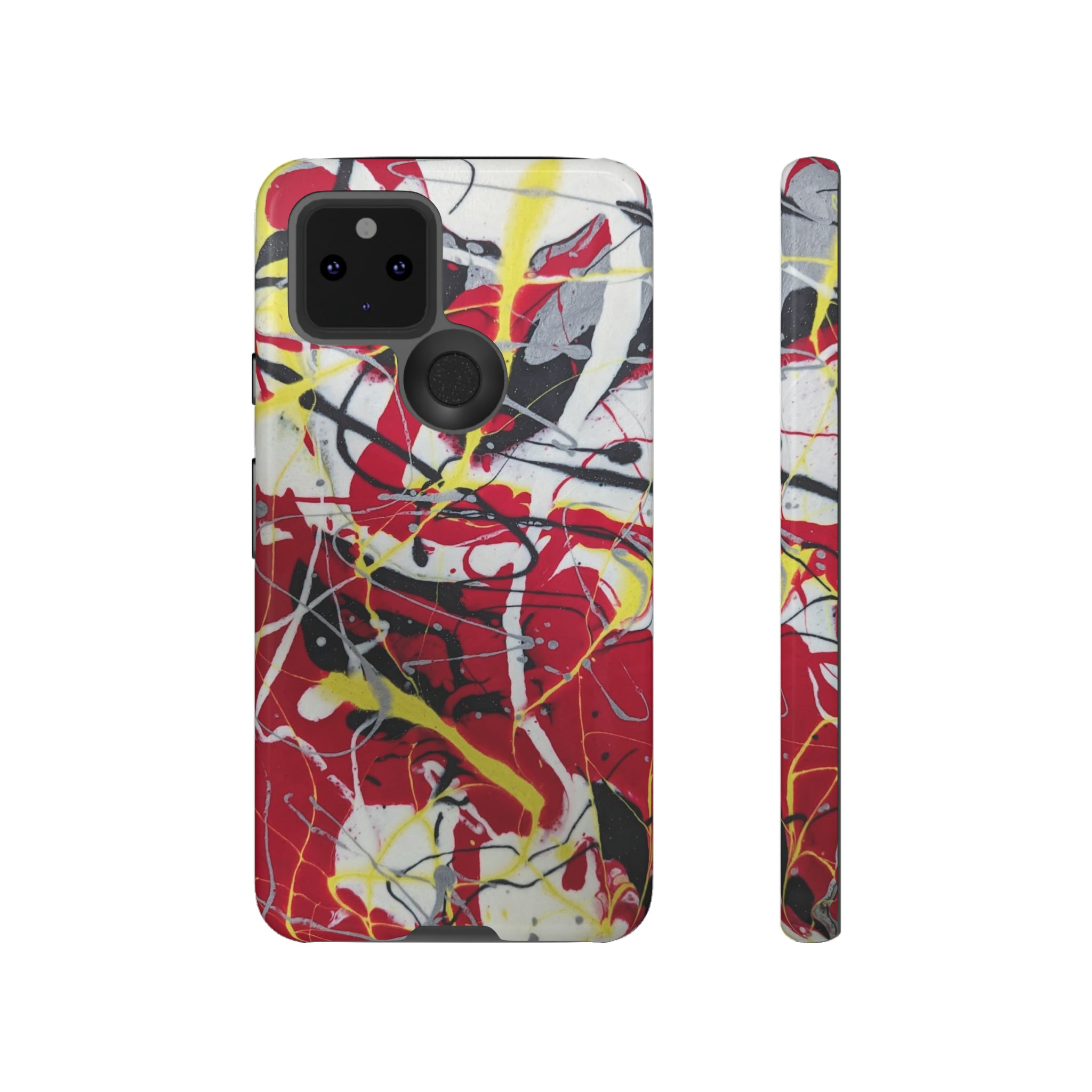 Red Splash Abstract Art Tough Case,  Fine Art phone Case, Fluid Art, Pour Painting Samsung iPhone Pixel