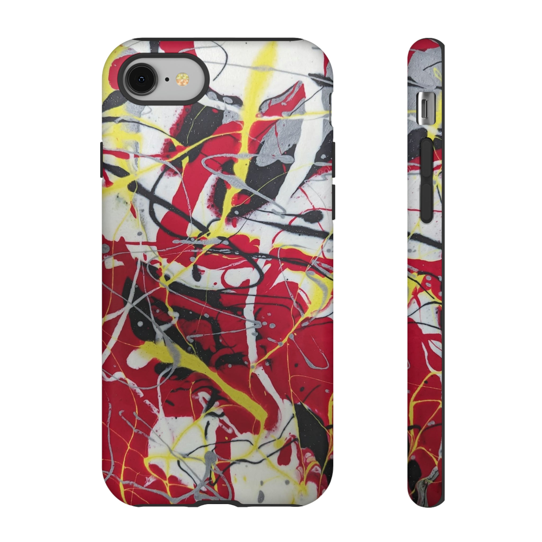 Red Splash Abstract Art Tough Case,  Fine Art phone Case, Fluid Art, Pour Painting Samsung iPhone Pixel