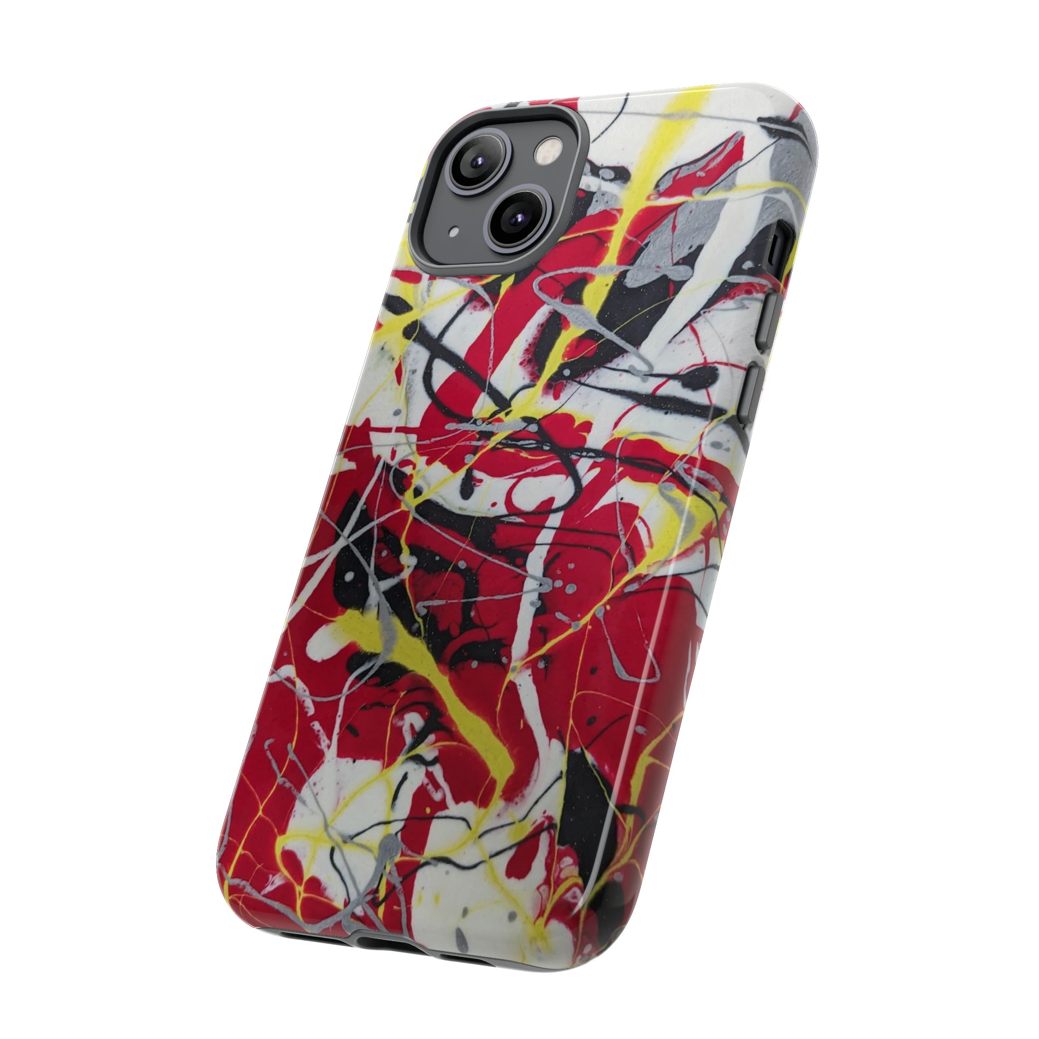 Red Splash Abstract Art Tough Case,  Fine Art phone Case, Fluid Art, Pour Painting Samsung iPhone Pixel