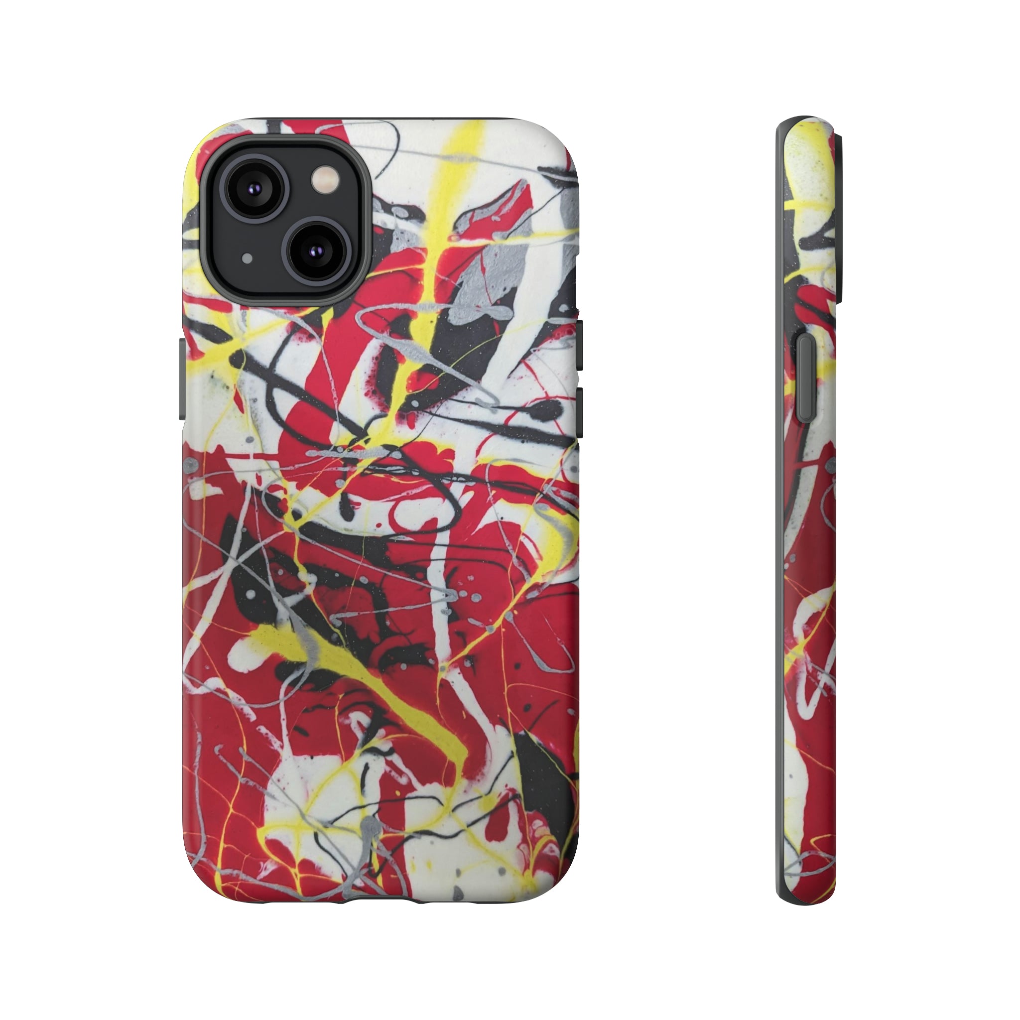 Red Splash Abstract Art Tough Case,  Fine Art phone Case, Fluid Art, Pour Painting Samsung iPhone Pixel