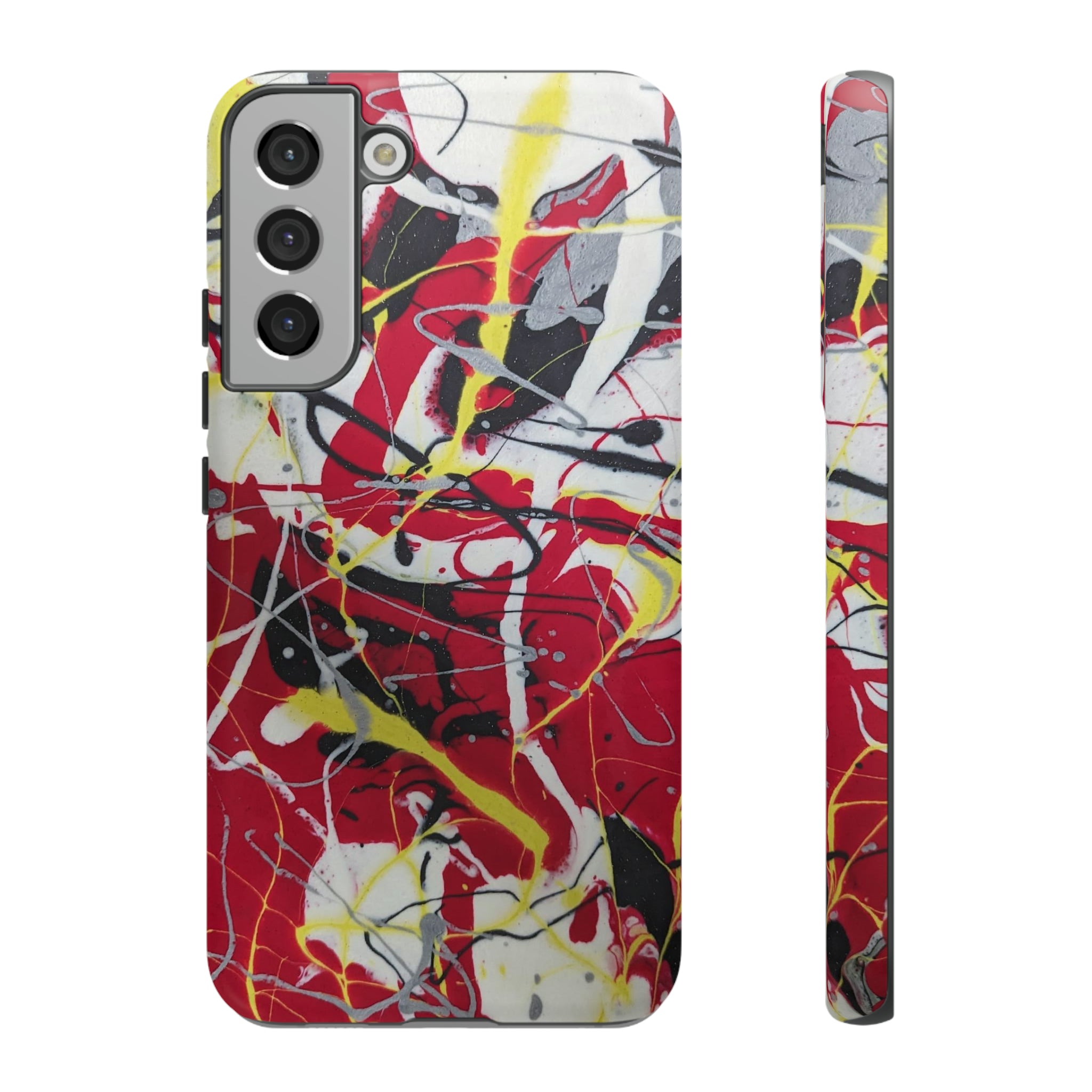 Red Splash Abstract Art Tough Case,  Fine Art phone Case, Fluid Art, Pour Painting Samsung iPhone Pixel