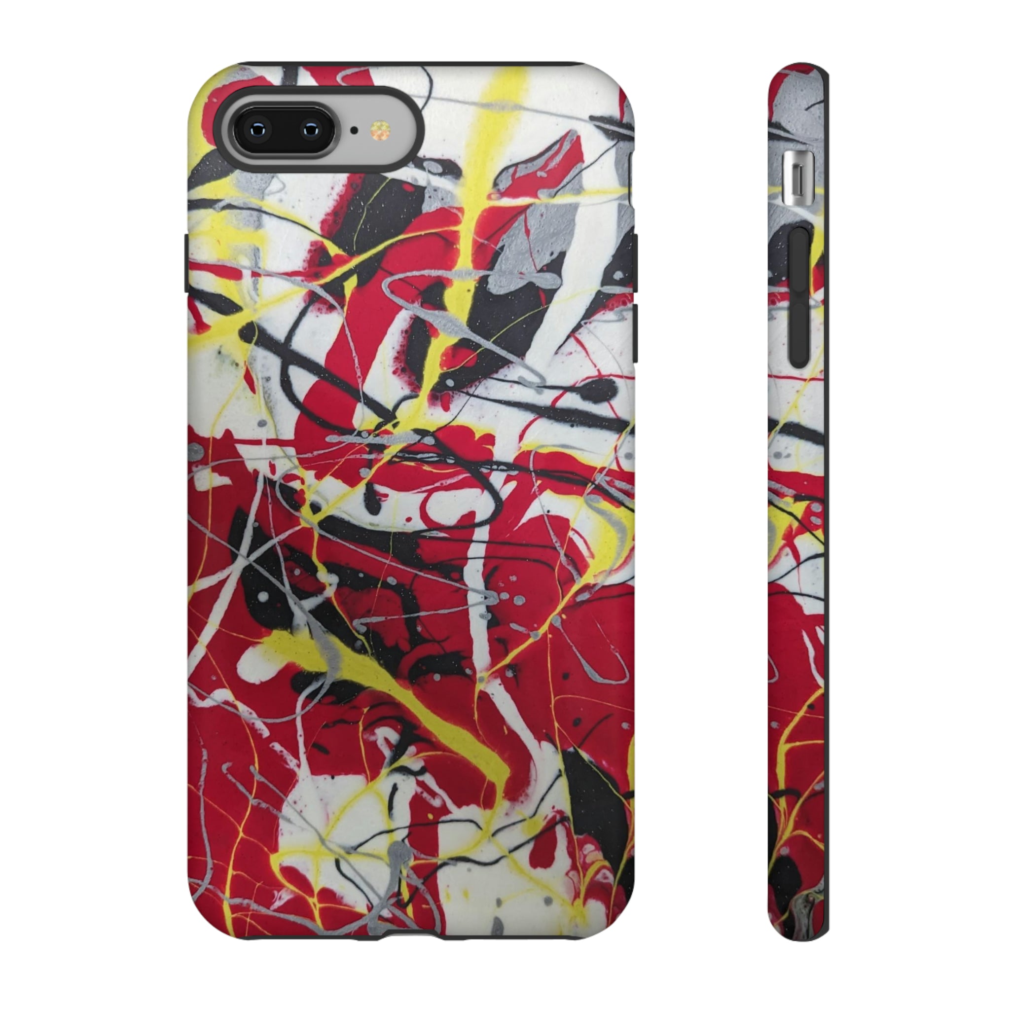 Red Splash Abstract Art Tough Case,  Fine Art phone Case, Fluid Art, Pour Painting Samsung iPhone Pixel