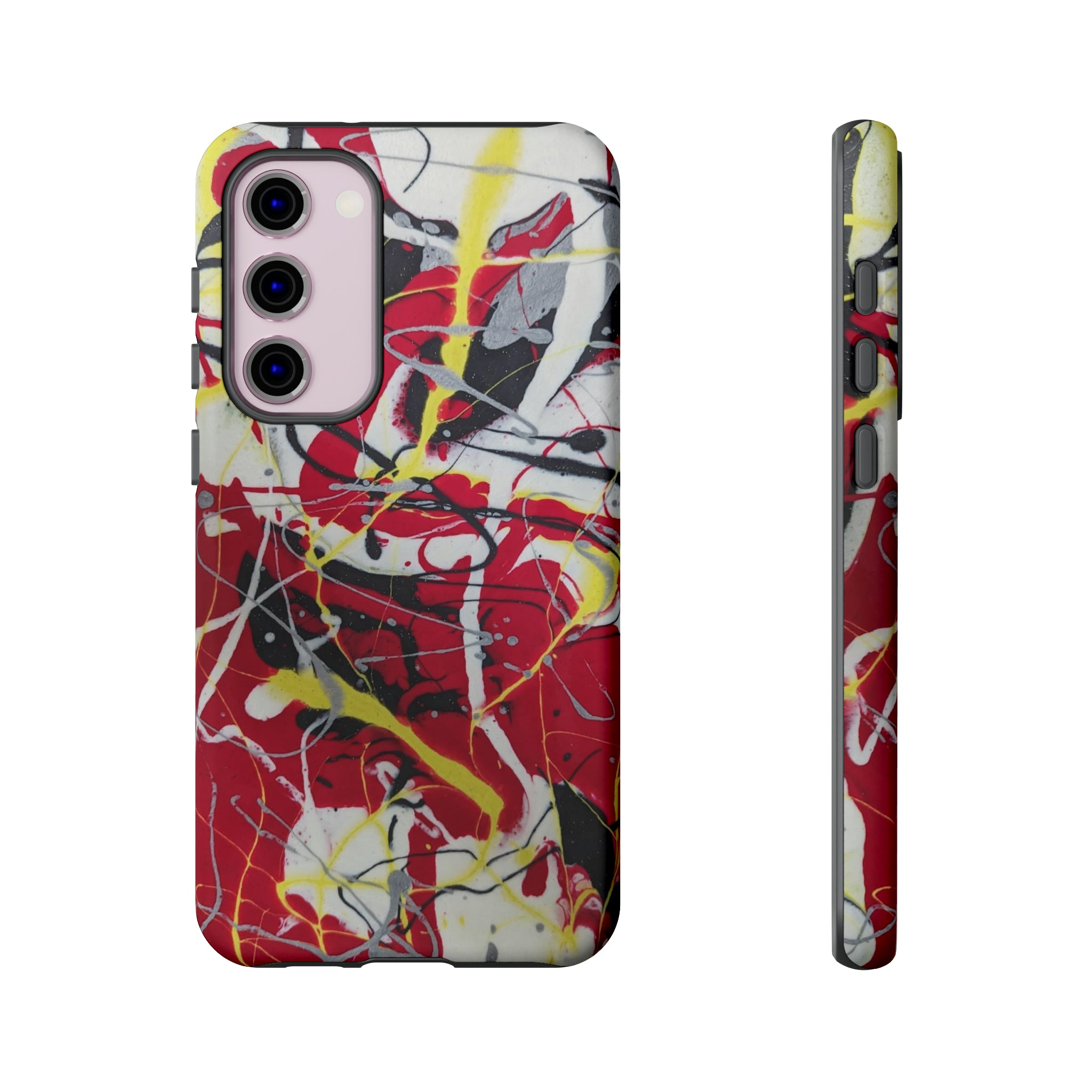 Red Splash Abstract Art Tough Case,  Fine Art phone Case, Fluid Art, Pour Painting Samsung iPhone Pixel