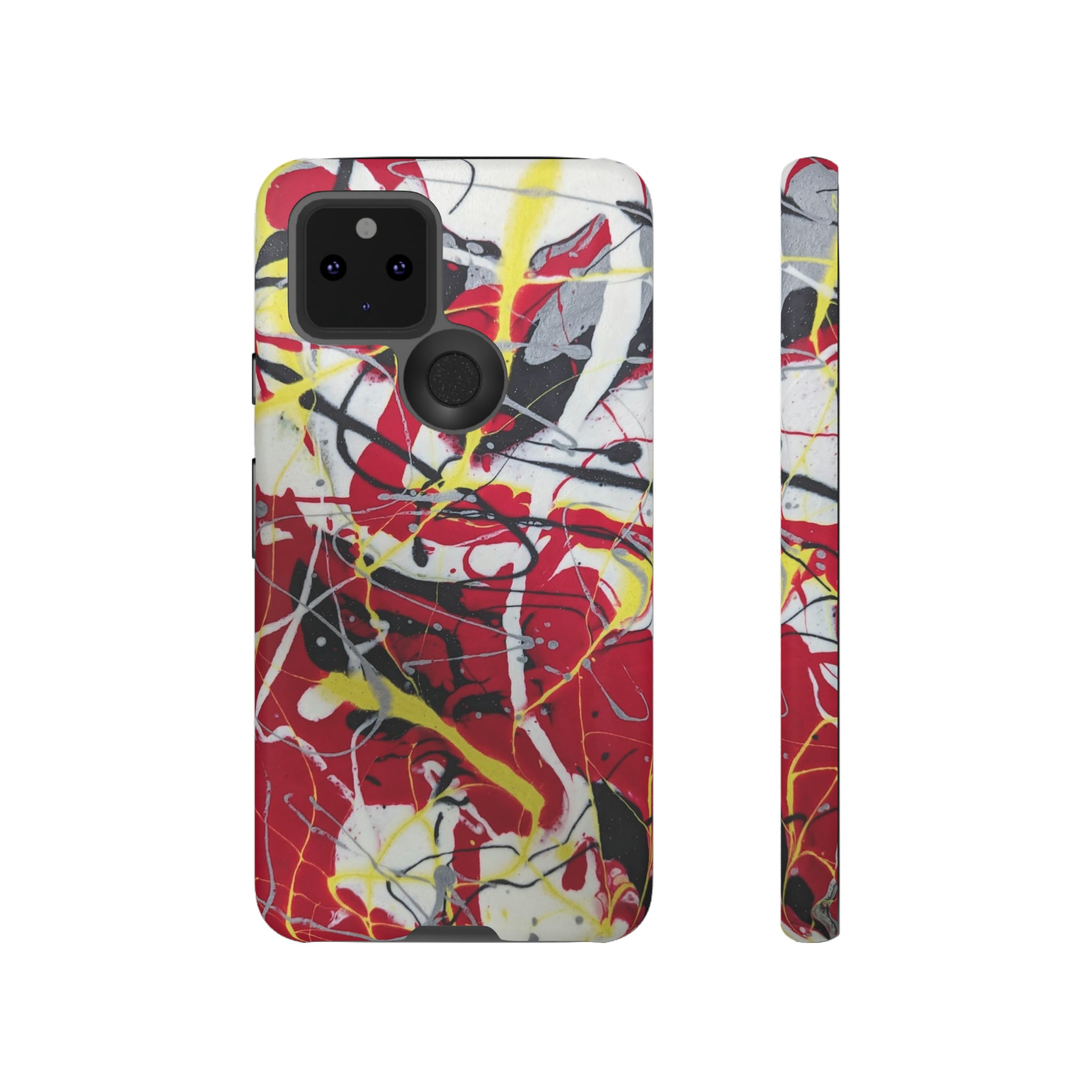 Red Splash Abstract Art Tough Case,  Fine Art phone Case, Fluid Art, Pour Painting Samsung iPhone Pixel