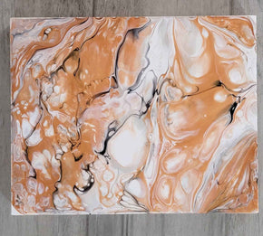 8x10 Original Abstract Canvas Art Acrylic Pour Painting "Agate" / Original Acrylic Painting / Abstract Painting / Fluid Art