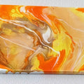 8x10 Original Abstract Canvas Art Acrylic Pour Painting "Sunflower Life" / Original Acrylic Painting / Abstract Painting / Fluid Art