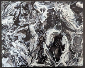 8x10 Original Abstract Canvas Art Acrylic Pour Painting "Well of Souls 2" / Original Acrylic Painting / Abstract Painting / Fluid Art